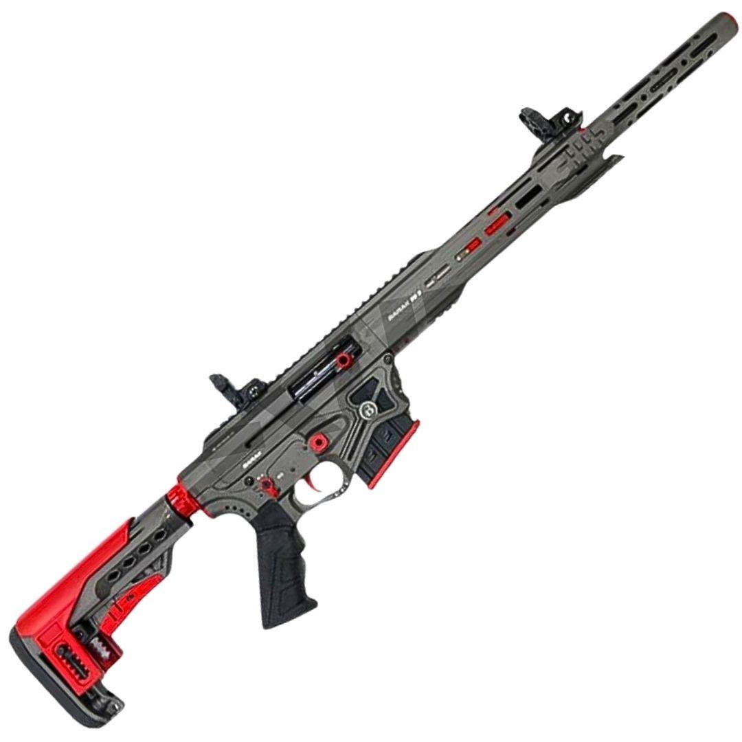 Barak 99-S Tungsten Gri-Kırmızı 47 cm Şarjörlü 12 Cal.Yarı Oto.Av Tüfeği