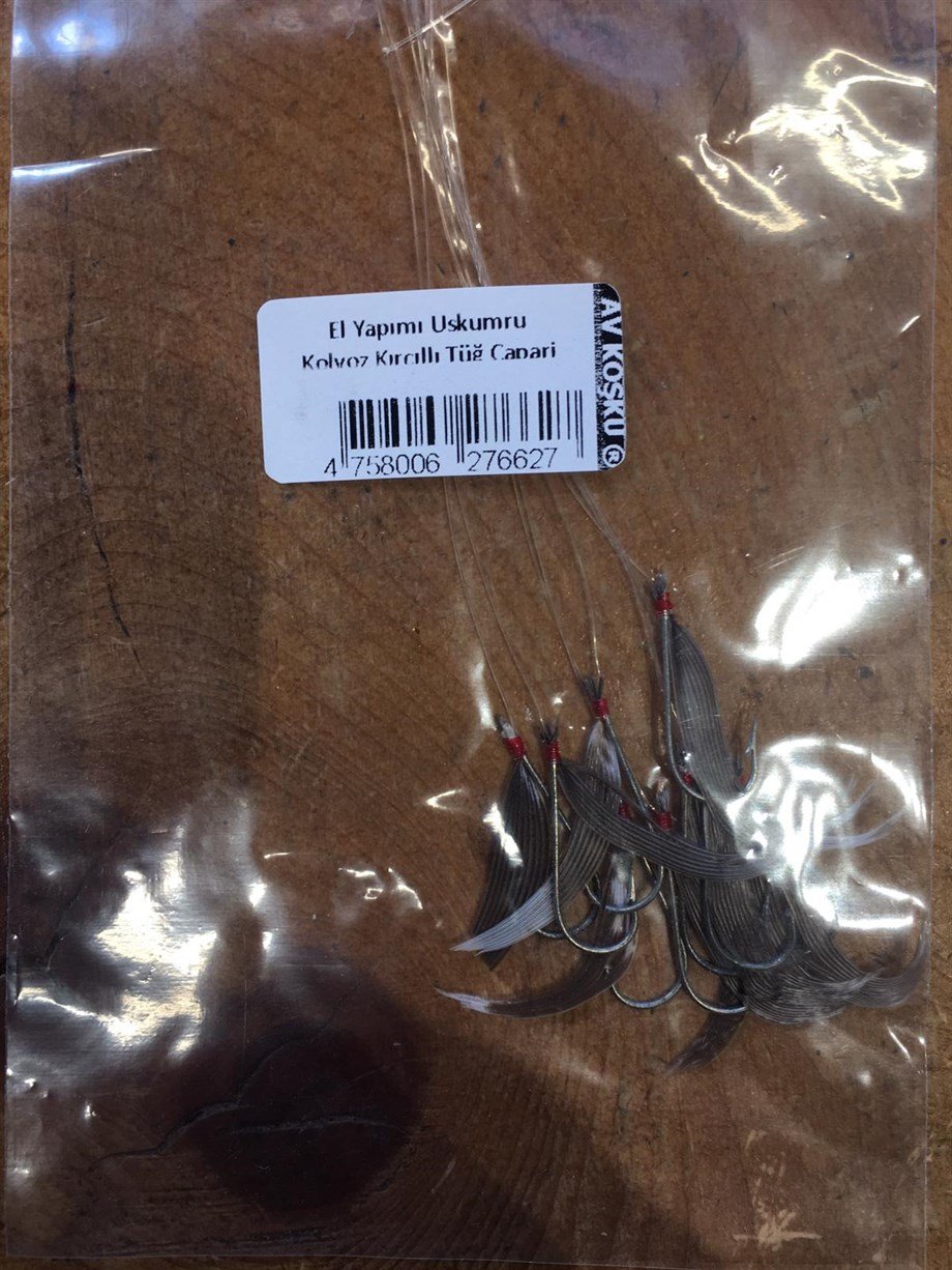 El Yapımı Uskumru Kolyoz Tüy Çapari (10 İğneli)