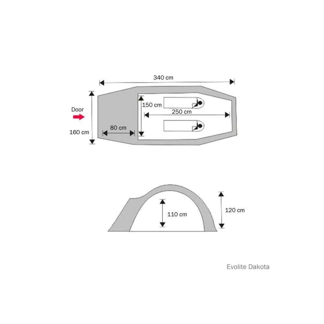 Evolite Dakota 2 Kişilik Çadır (4 Mevsim) 