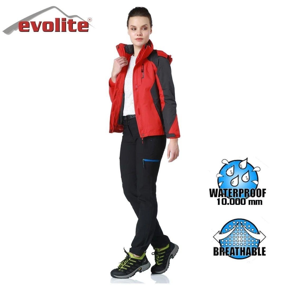 Evolite Diva Bayan 3in1 Gri/Kırmızı Mont S