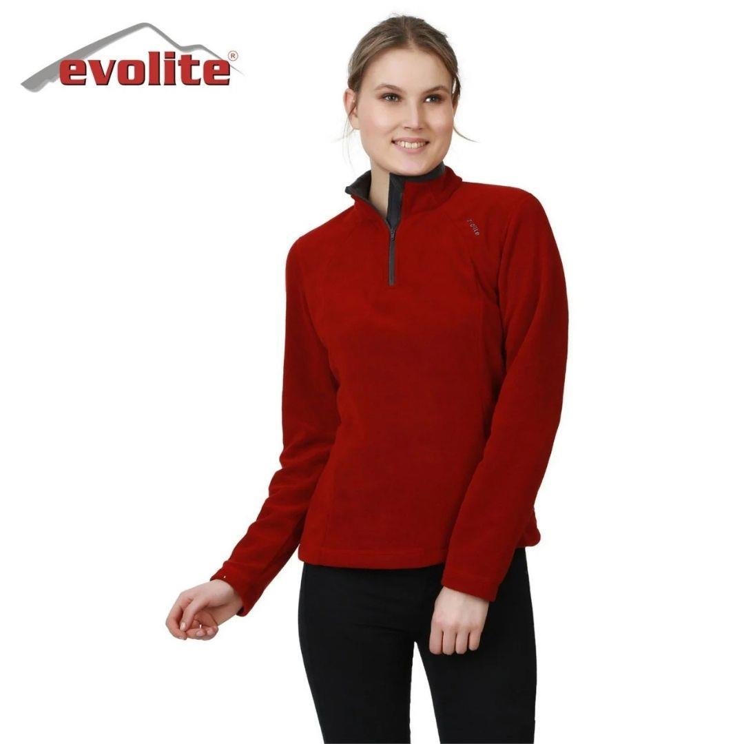 Evolite Fuga Bayan Mikro Polar Sweater - Bordo XS