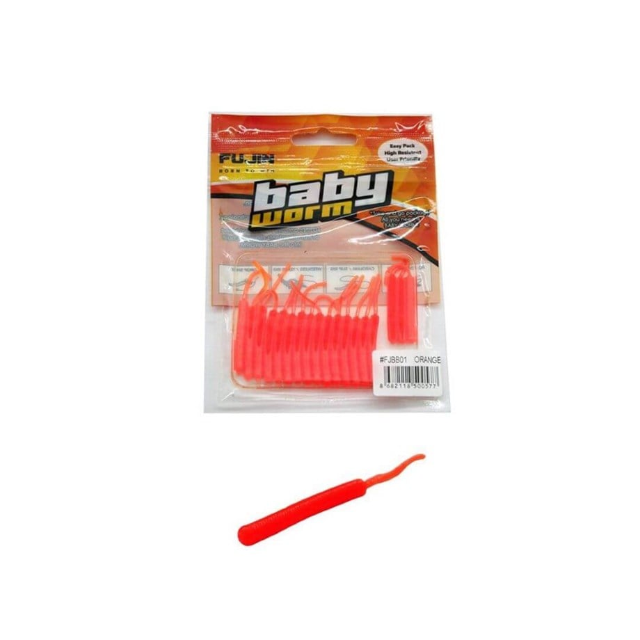 Fujin Baby Worm 5.2 cm Floating LRF Silikonu Orange