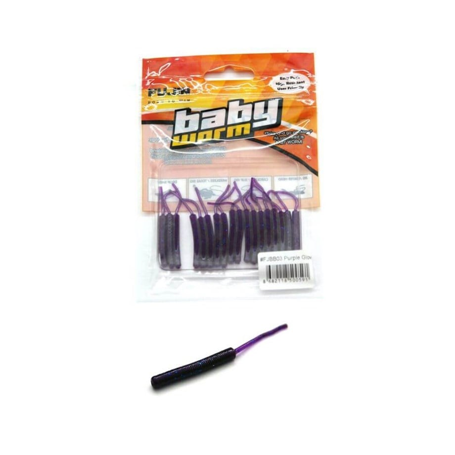 Fujin Baby Worm 5.2 cm Floating LRF Silikonu Purple Glow