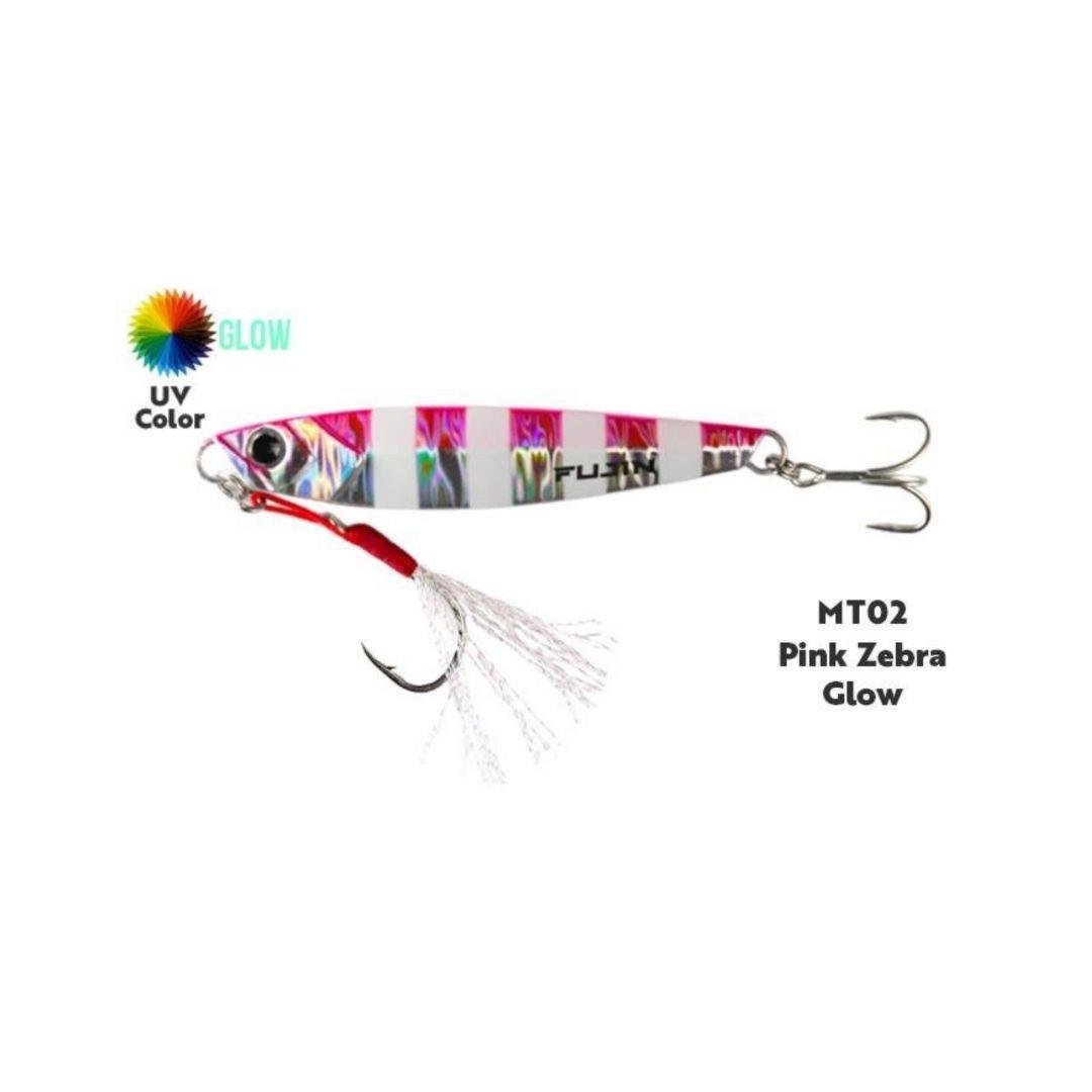 Fujin Jig-X 40gr Shore Jigging Jig Yem MT02 Pink Zebra Glow