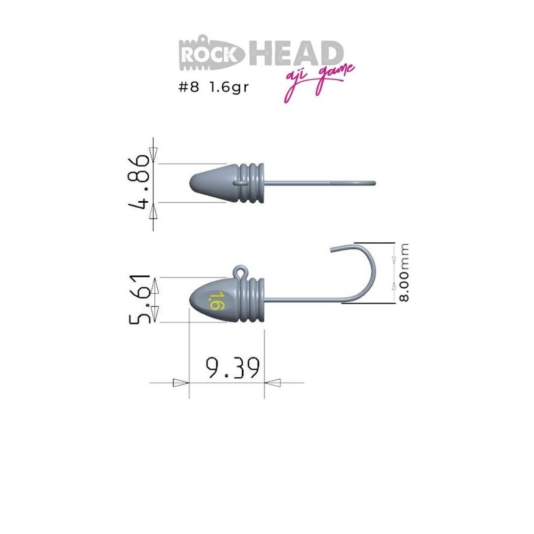 Fujin Rock-Head 8no Aji Game Jighead 1.6gr