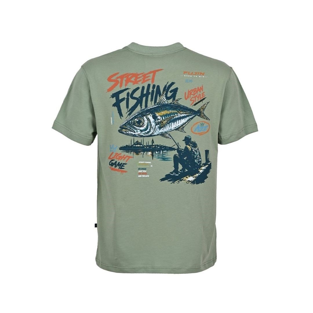 Fujin S26 Street Fishing T-Shirt Green XLarge (XL)