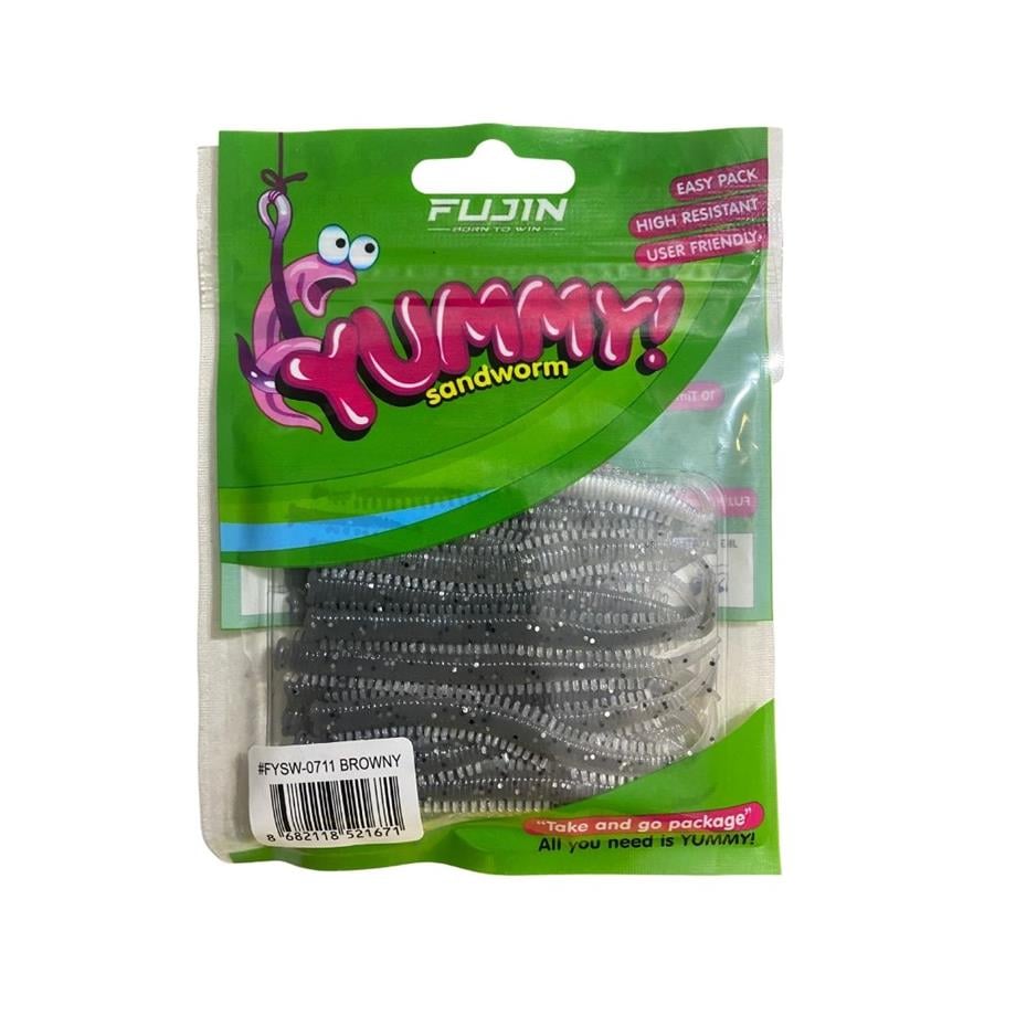 Fujin Yummy Sandworm 7cm LRF Silikonu Browny
