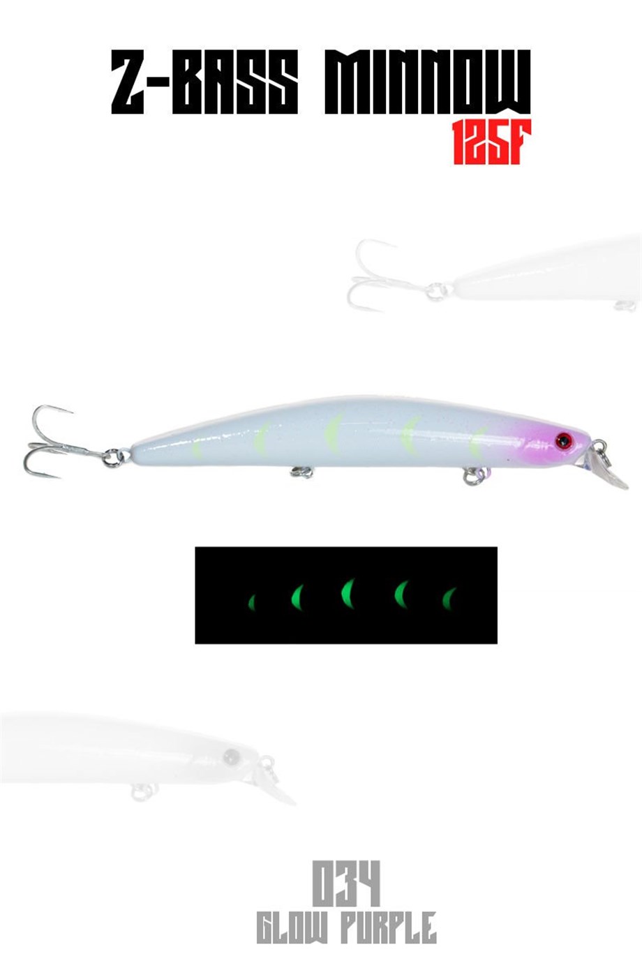 Fujin Z-Bass Minnow 125F 21gr Maket Balık 034 Glow Purple
