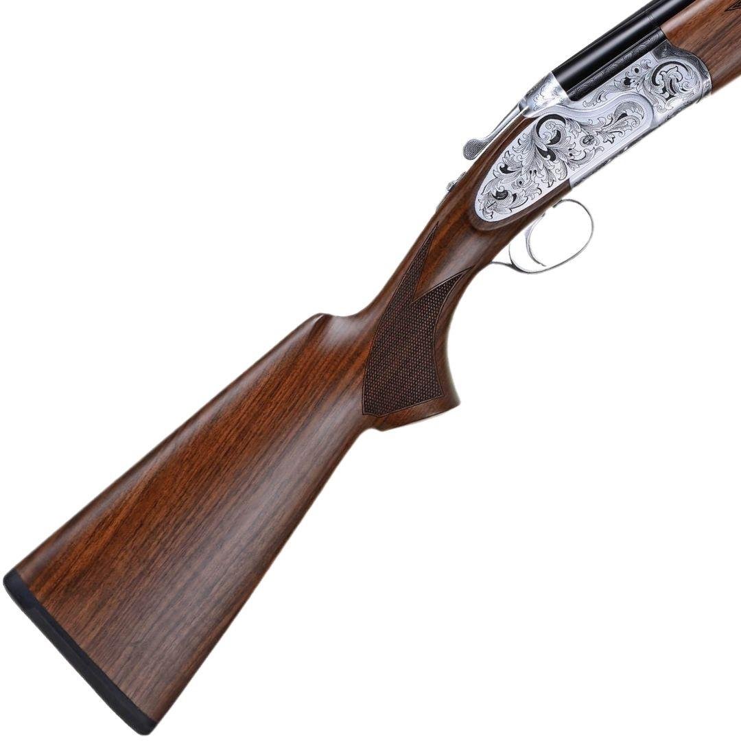 Huğlu 103 FE 12 Cal. GR5 Mat Beyaz Gravürlü S.poze Av Tüfeği 66cm