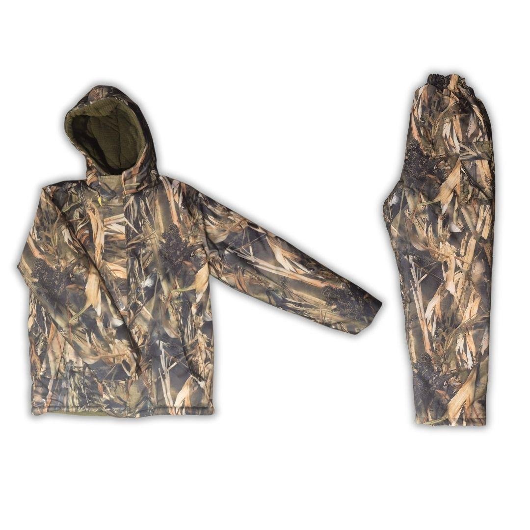 Men Hood Koyu Saz Desen Soğuk İklim Takım L