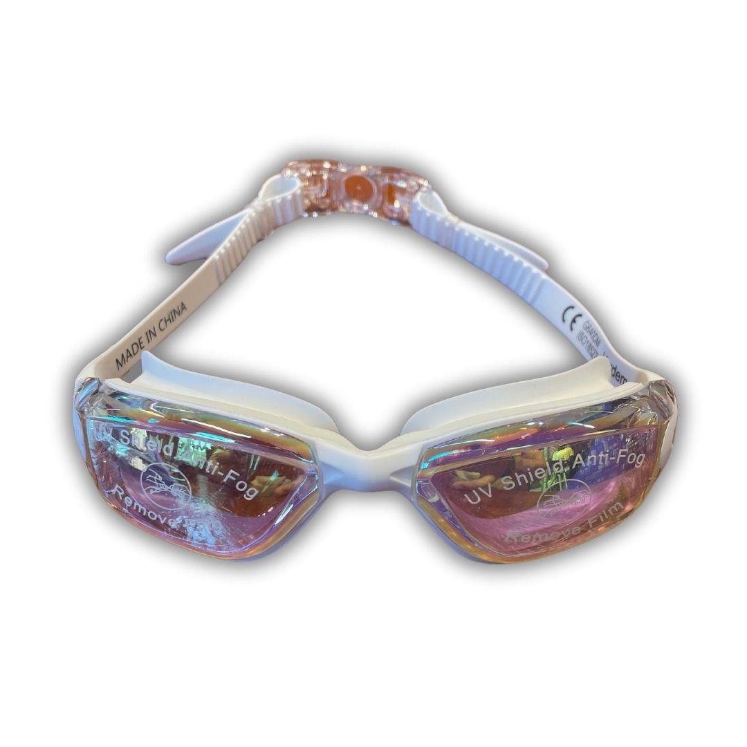 Vardem Silikon Yüzücü Gözlüğü (Buğu Önleyici & Uv Filtre) G640DM Beyaz-Sarı