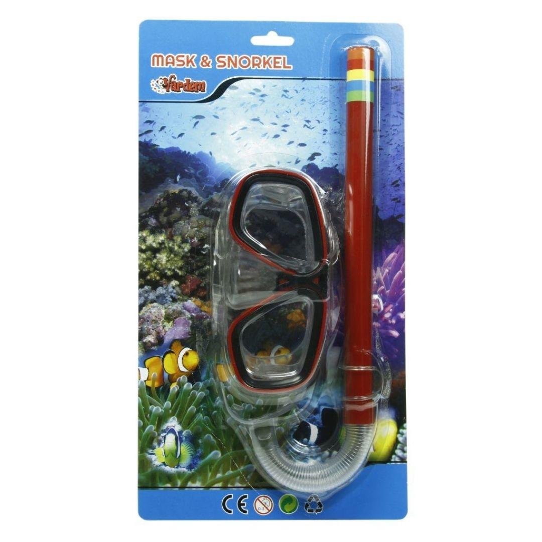Vardem Yetişkin Maske Şnorkel Set Kartela Kırmızı