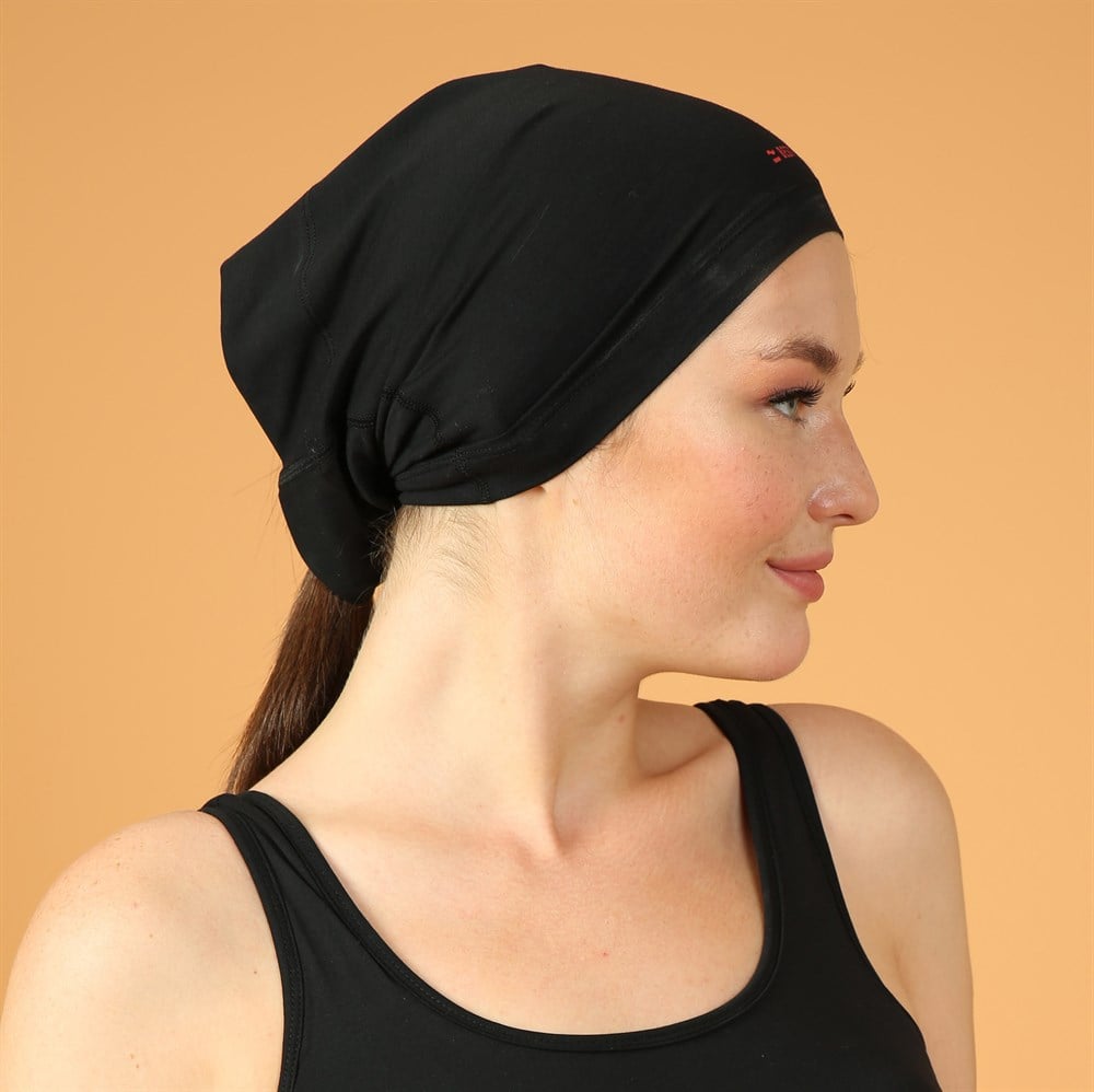 Best Fine Functional Kadın Siyah Antibakteriyel + Gümüş İyon Mikrokapsül Teknolojili Boru Bone