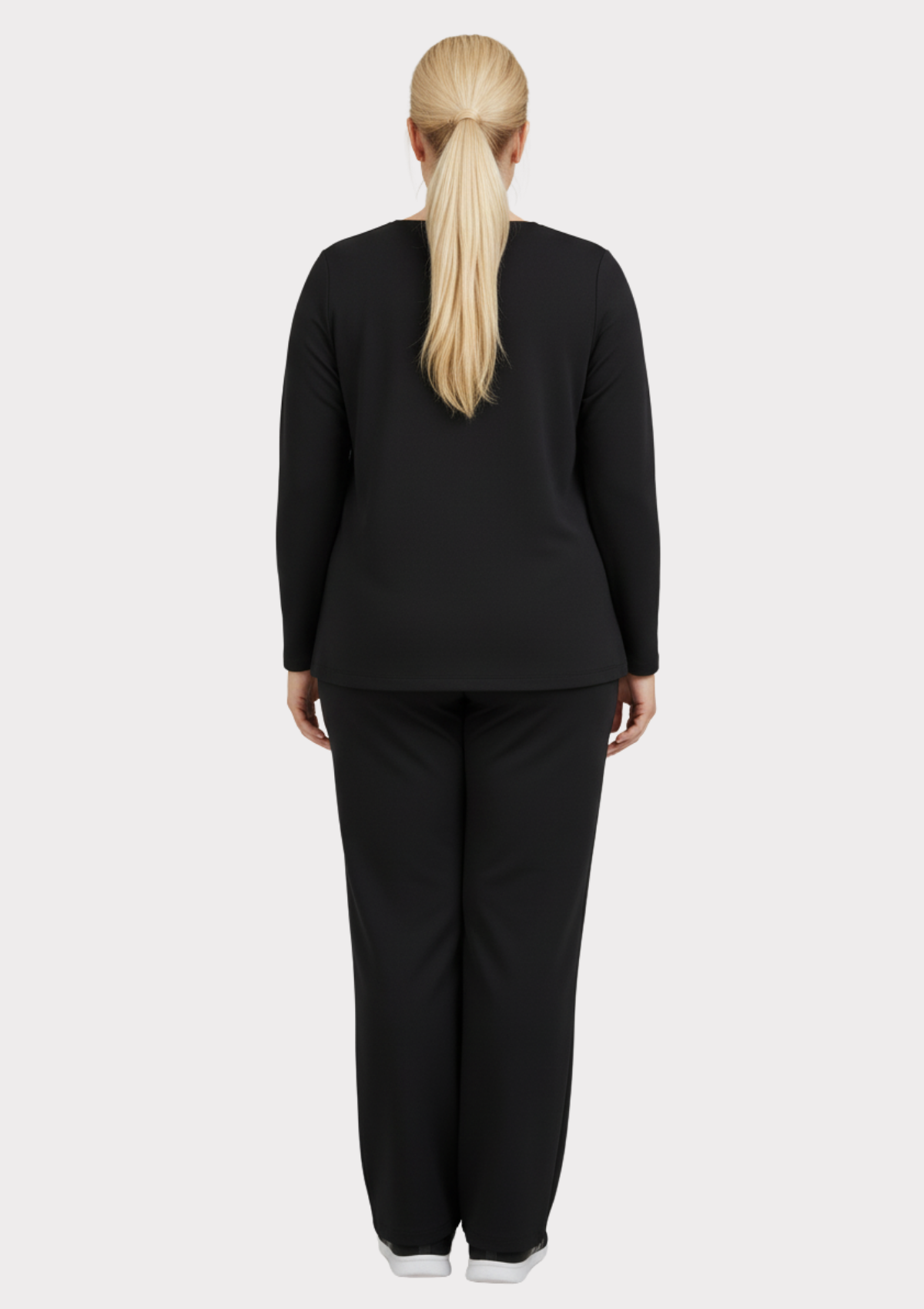 Büyük Beden Siyah Renkli Likralı Taş Baskılı Eşofman Takım