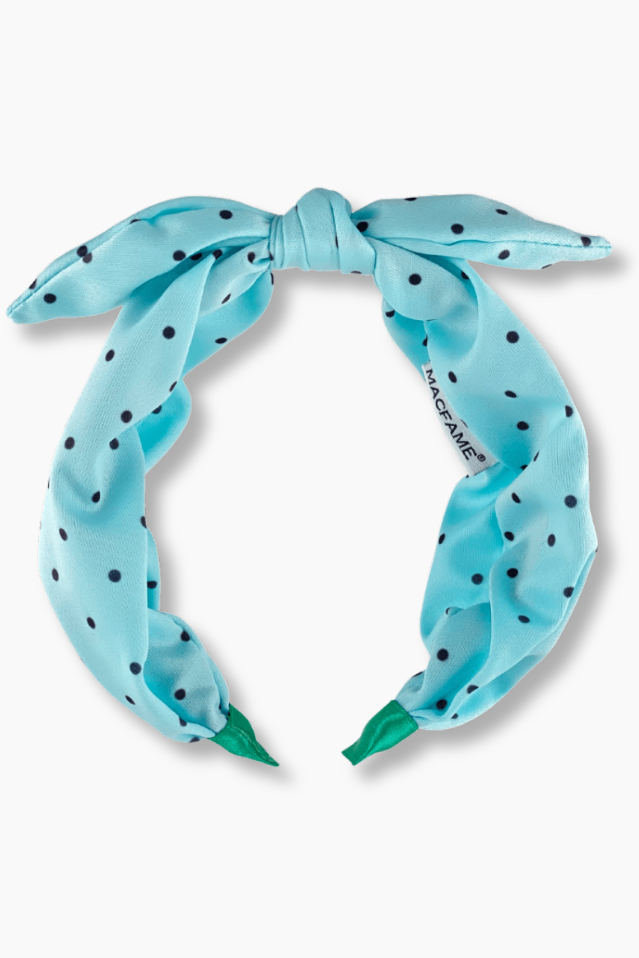 Kulaklı Puantiyeli Taç Açık Mavi