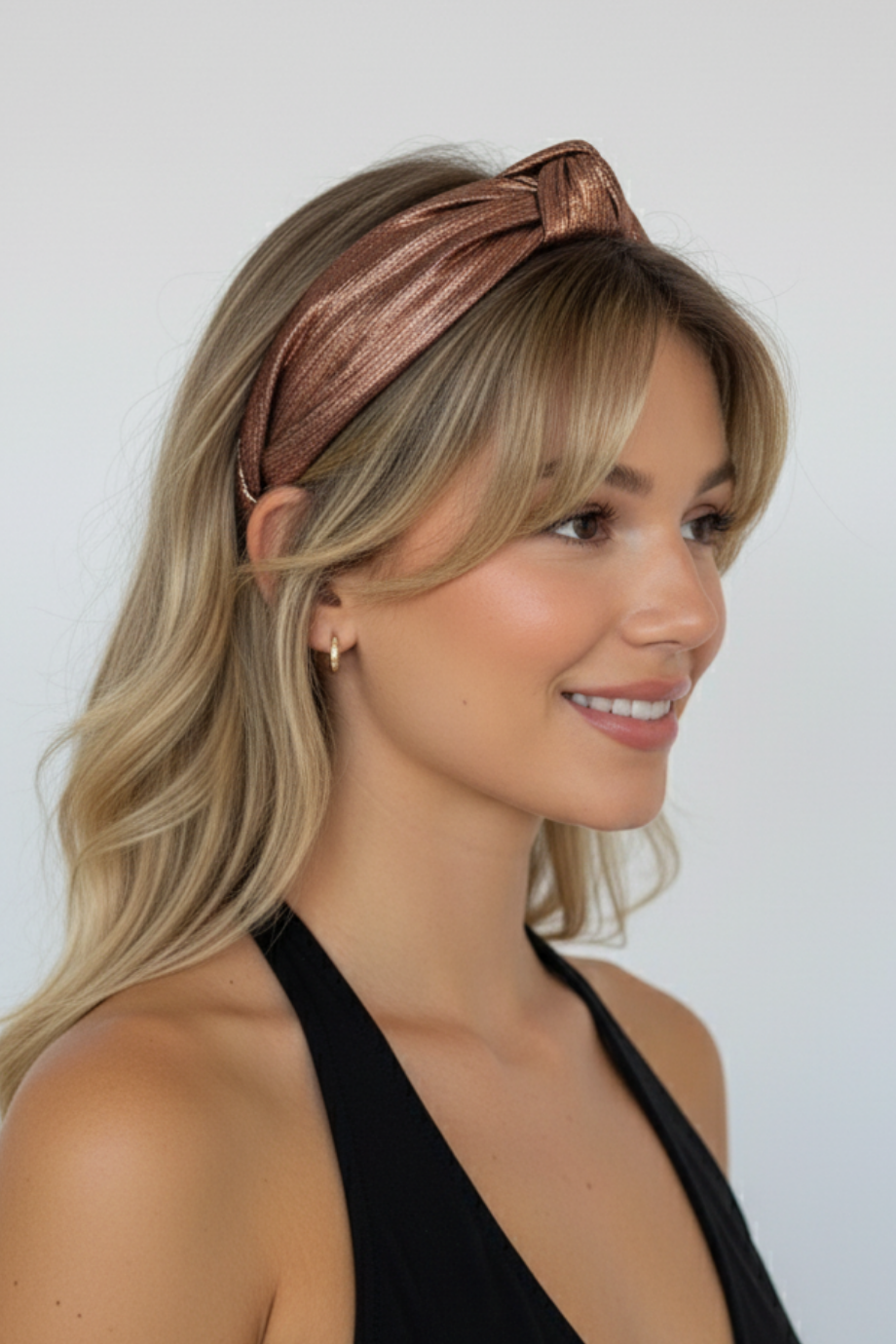 Copper Silvery Knotted Headband