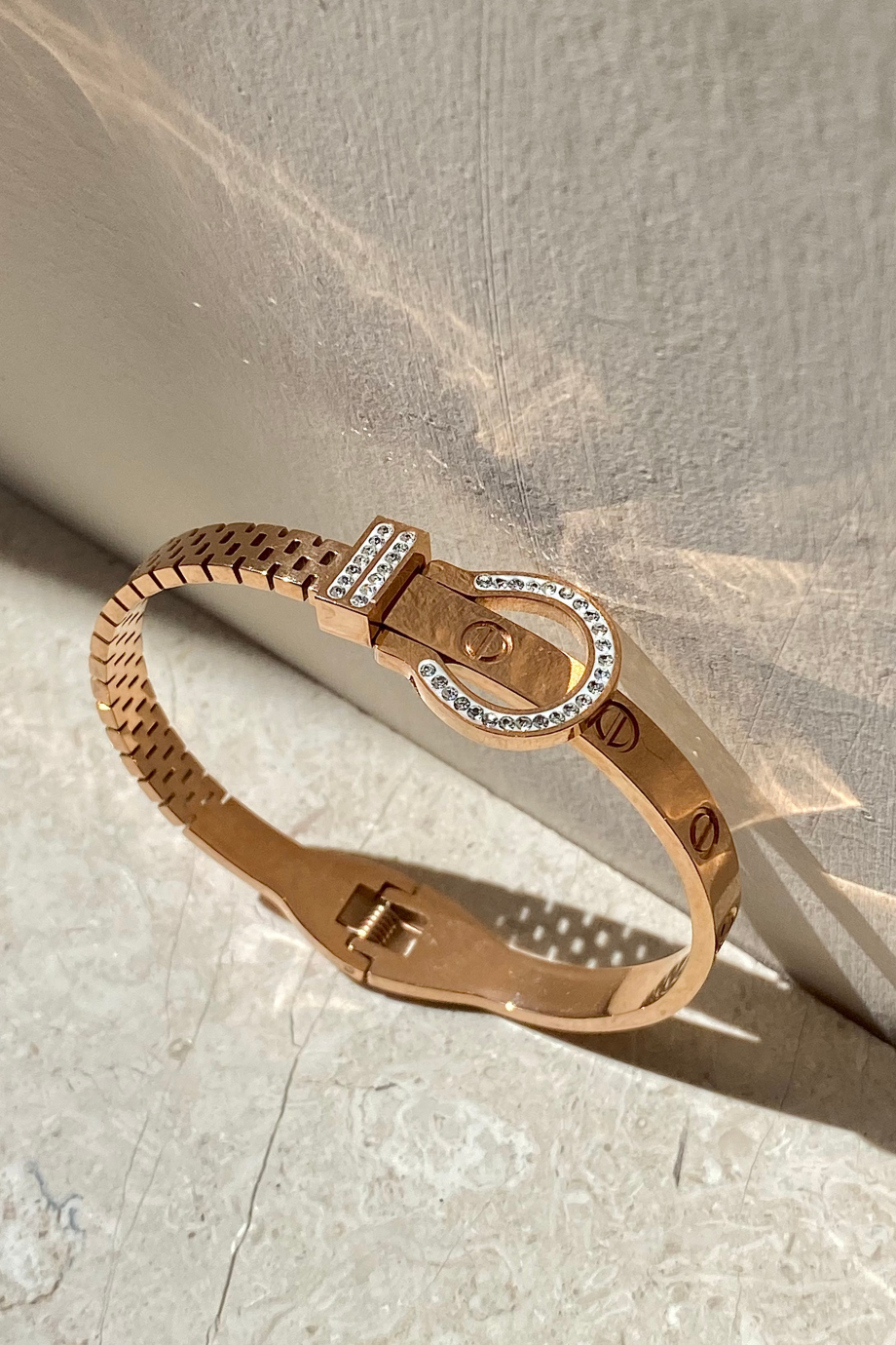 Kadın Hediye Taşlı Bileklik Bronz