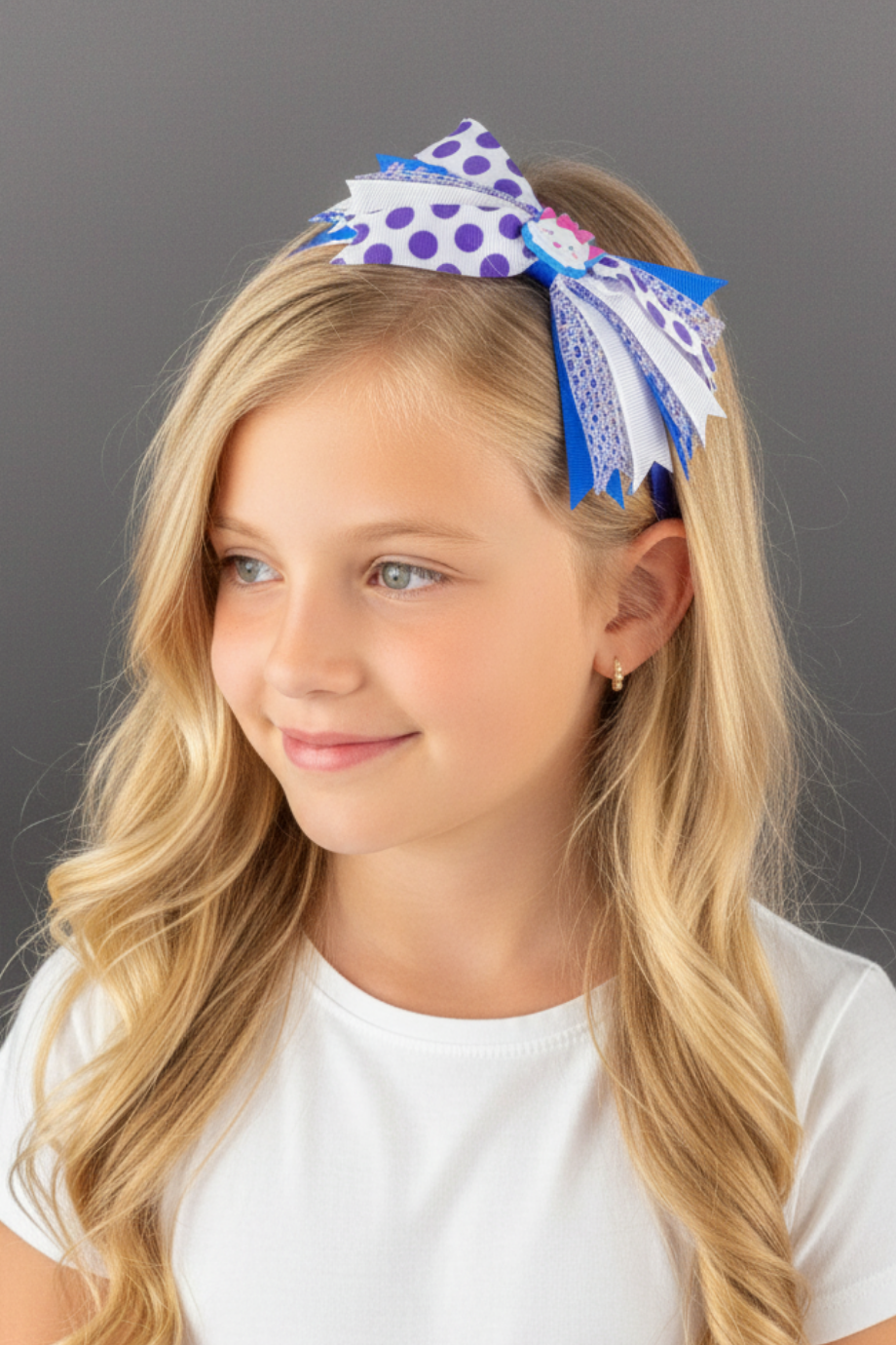 Fiyonklu Çocuk Tacı Mavi