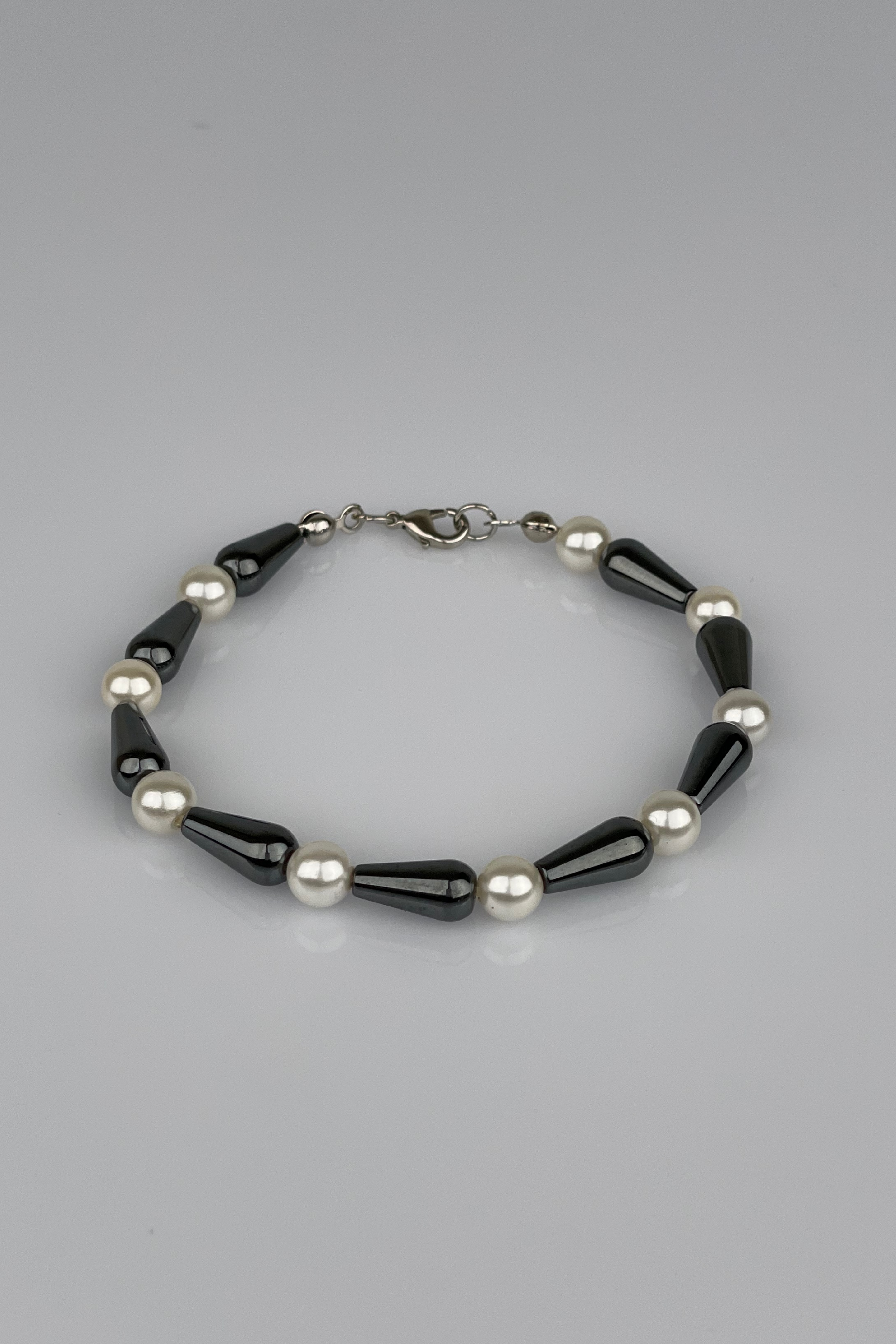 Hematitli İnci Erkek Bileklik