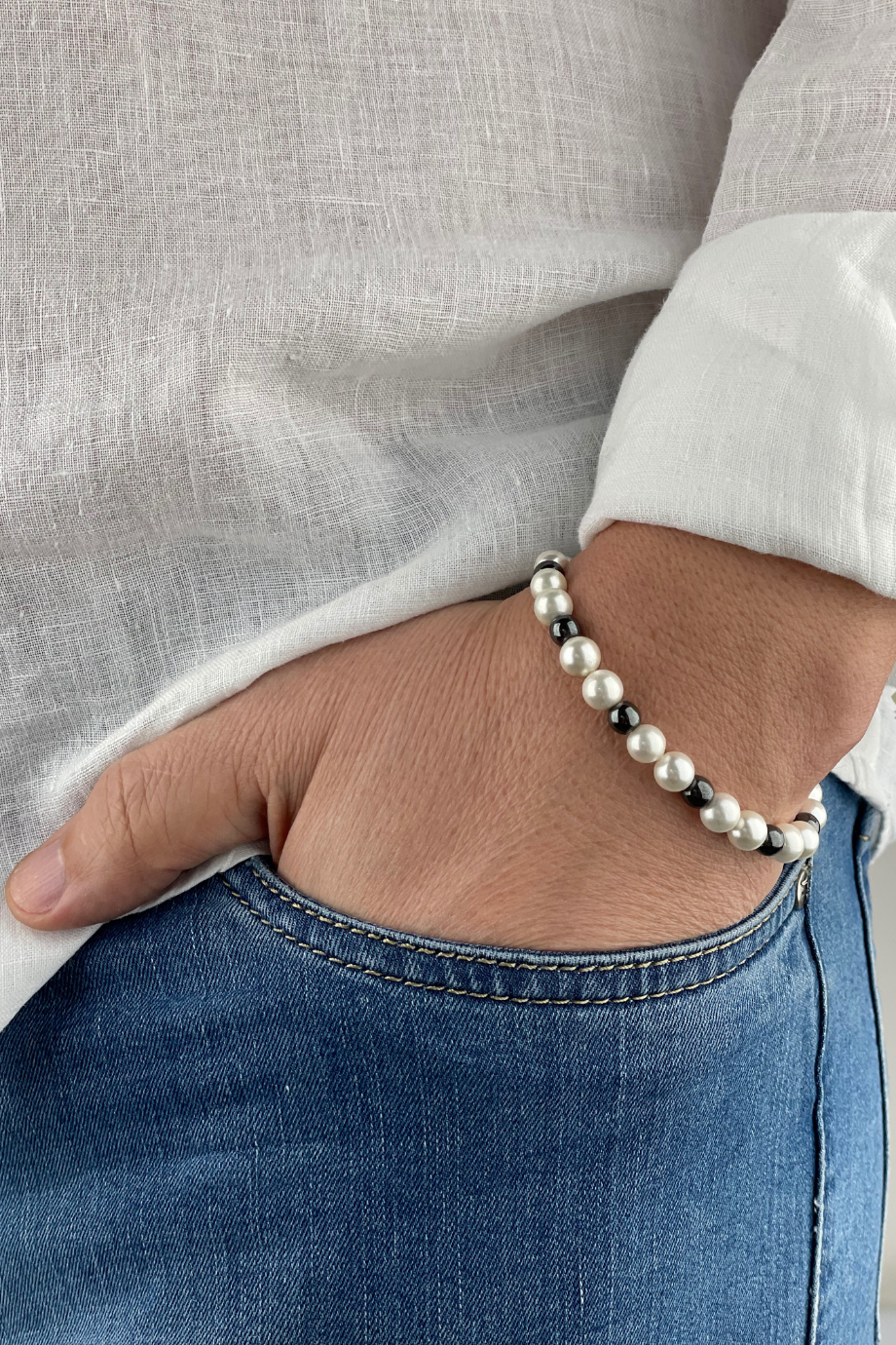 Erkek İnci Bileklik Modelleri