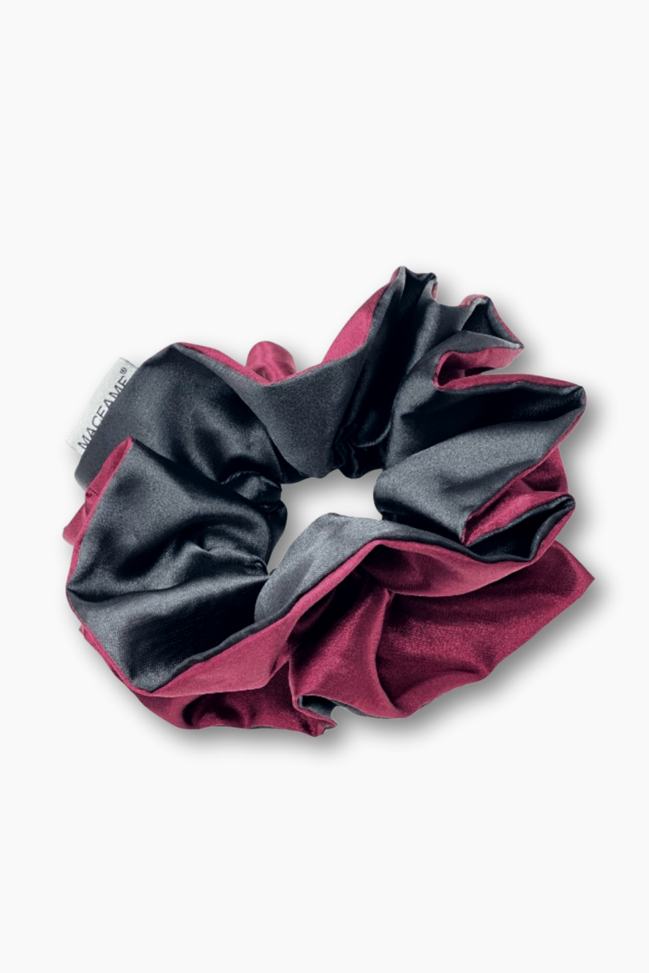 Tasarım Saten Scrunchie Lastik Toka Bordo