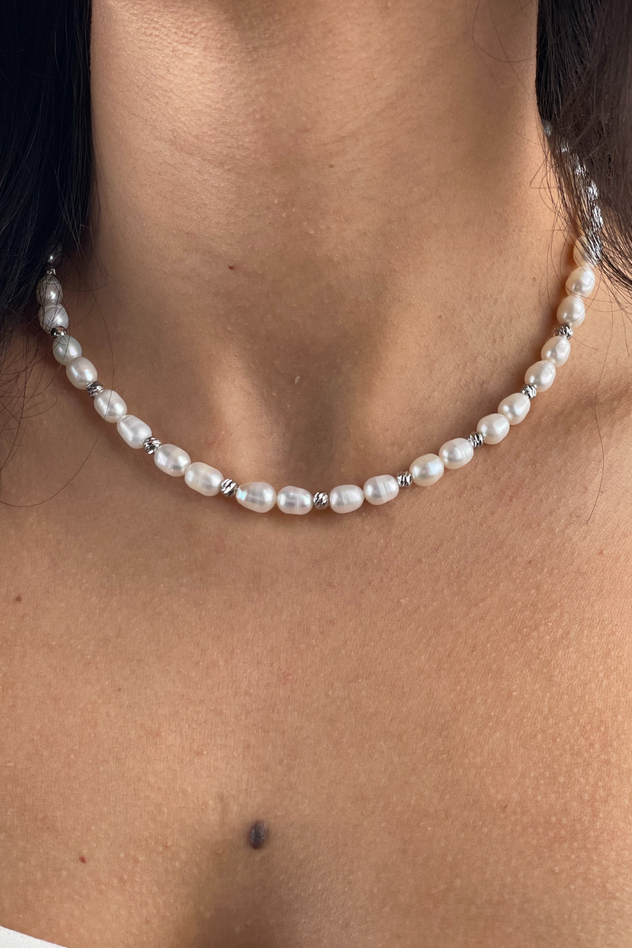 Gerçek İnci Gümüş Kadın Kolye