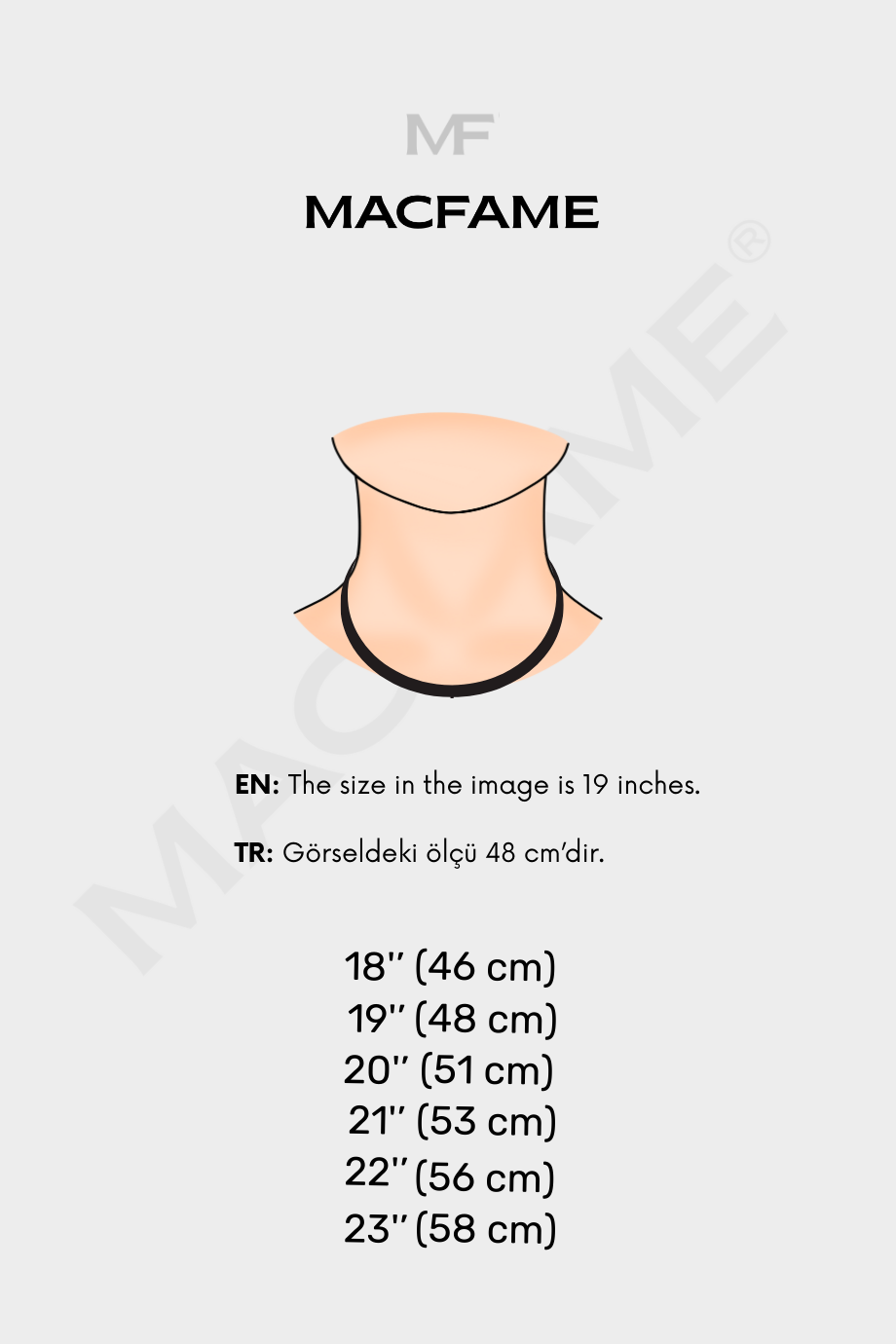 Kolye ölçüsü hesaplama
