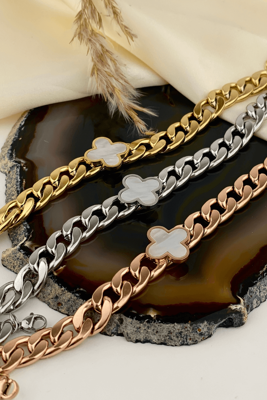 Gümüş Kalın Zincir Bileklik Fiyatları