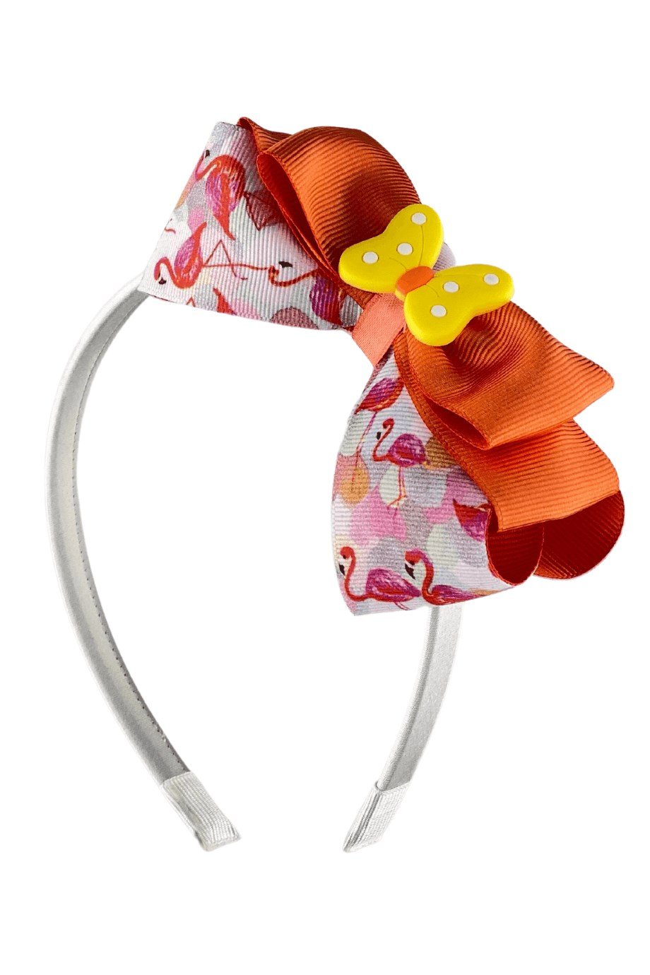 Kelebek Figürlü Kurdelalı Çocuk Toka Seti Turuncu