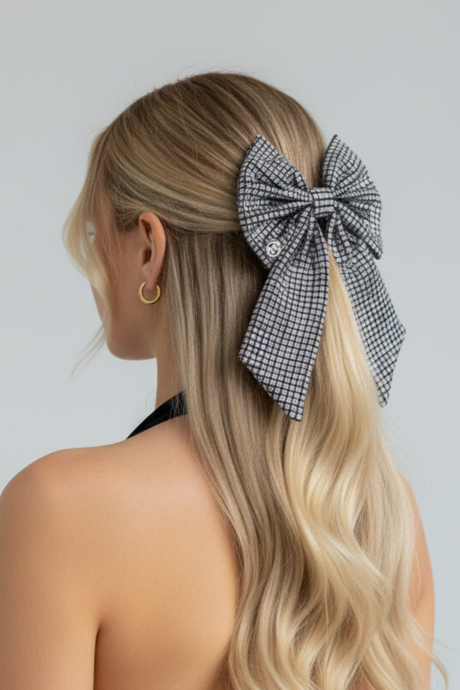 Kuyruklu Fiyonk Klipsli Saç Tokası Gri