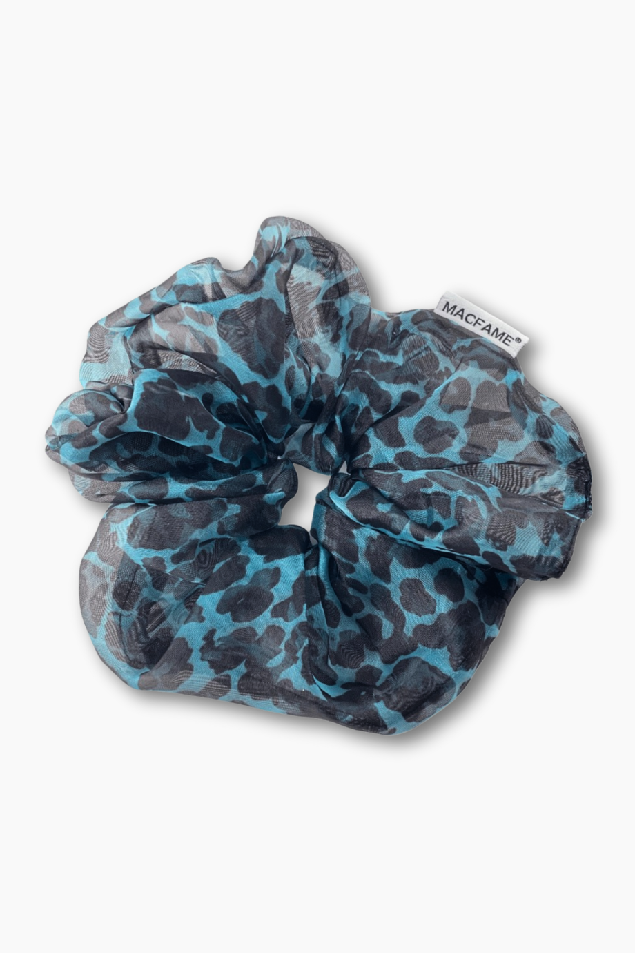 Leopar Desenli Topuz Saç Tokası Modelleri Mavi