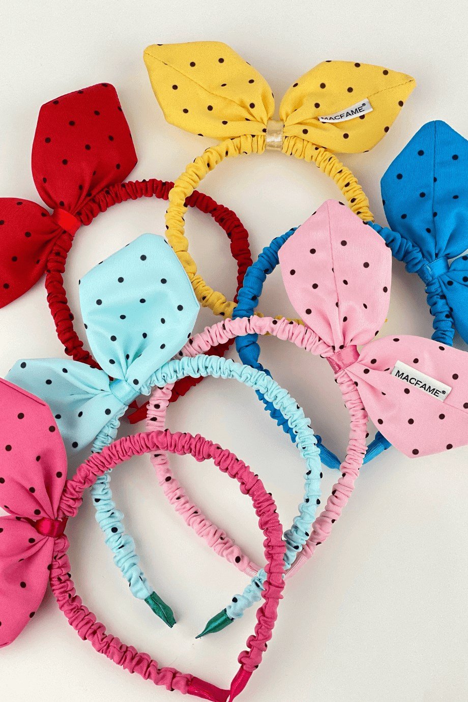 Puantiyeli Çift Kulaklı Akordeon Taç Mavi