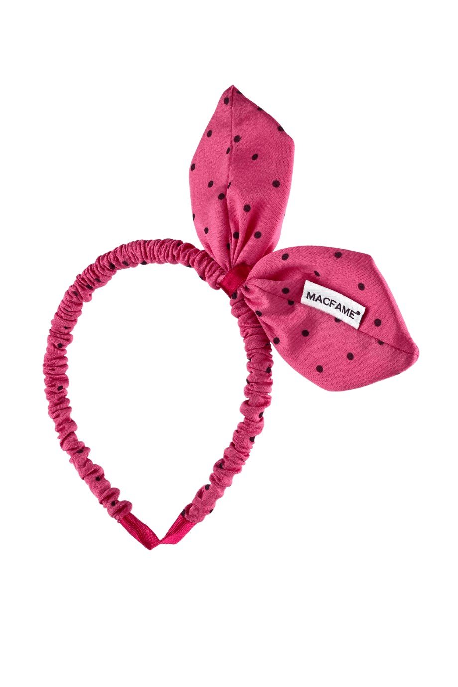 Puantiyeli Çift Kulaklı Akordeon Taç Pembe