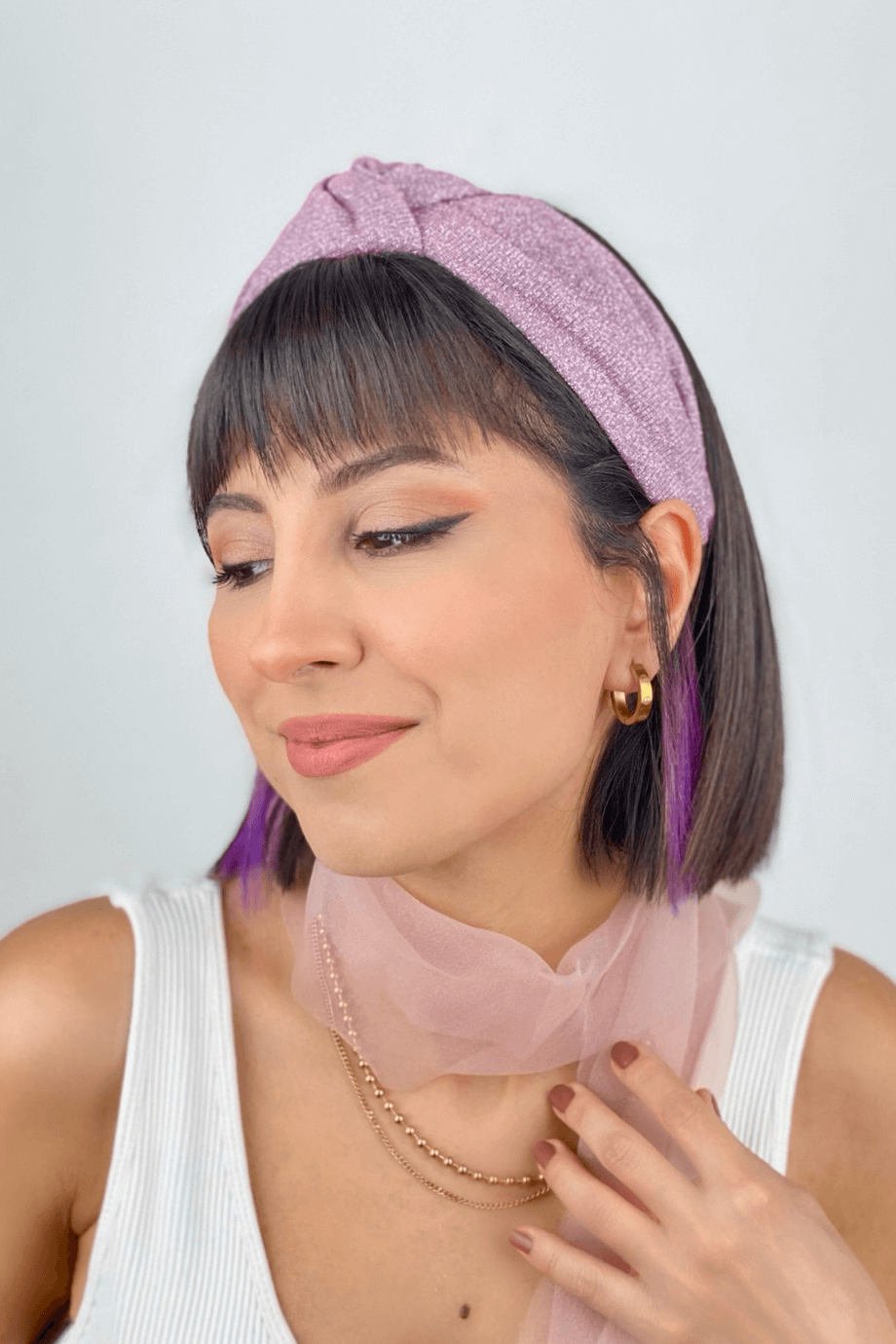 Simli Düğümlü Taç Modelleri Pembe
