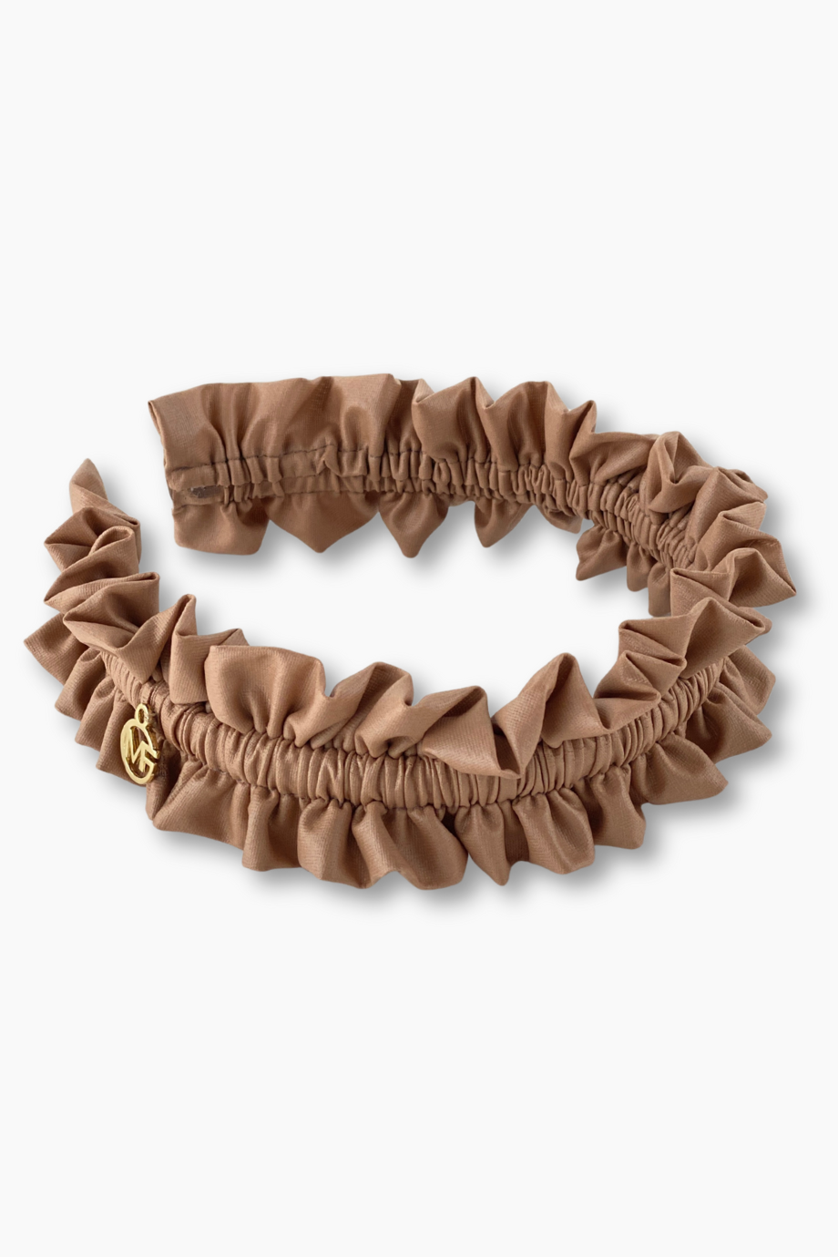 Büzgülü Deri Taç Kahverengi