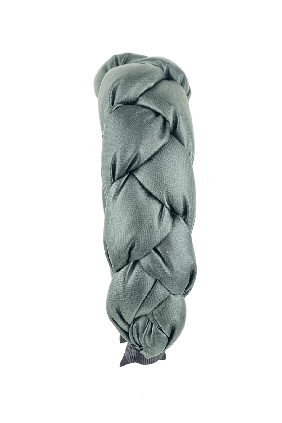 Green Leather Braided Headband