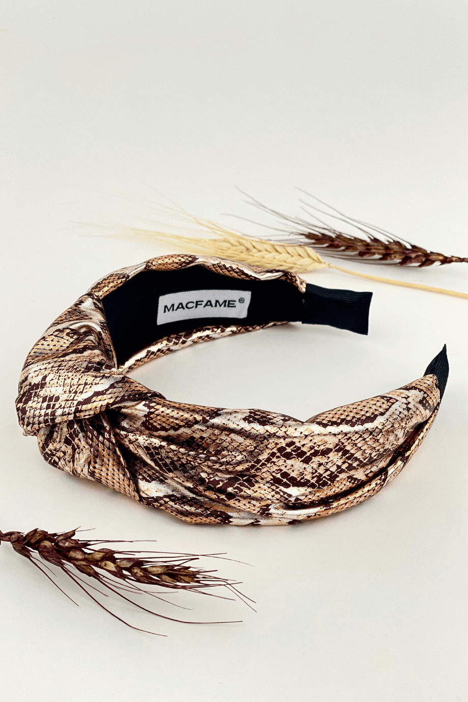 Yılan Desenli Deri Taç Bakır