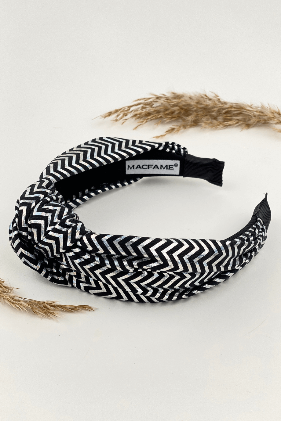 Zigzag Desenli Taç Gümüş