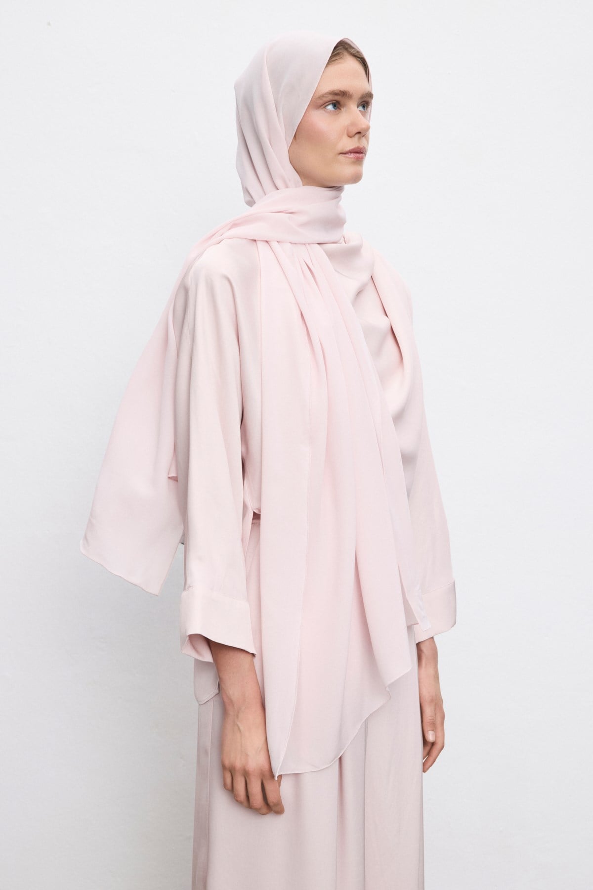 %100 İPEK ŞAL PEMBE