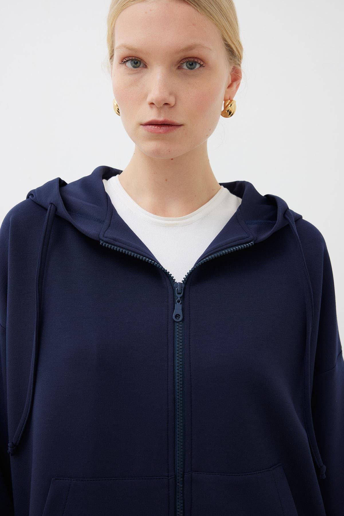 ACTIVE MODAL HODDIE KAP PANTOLONLU TAKIM LACİVERT