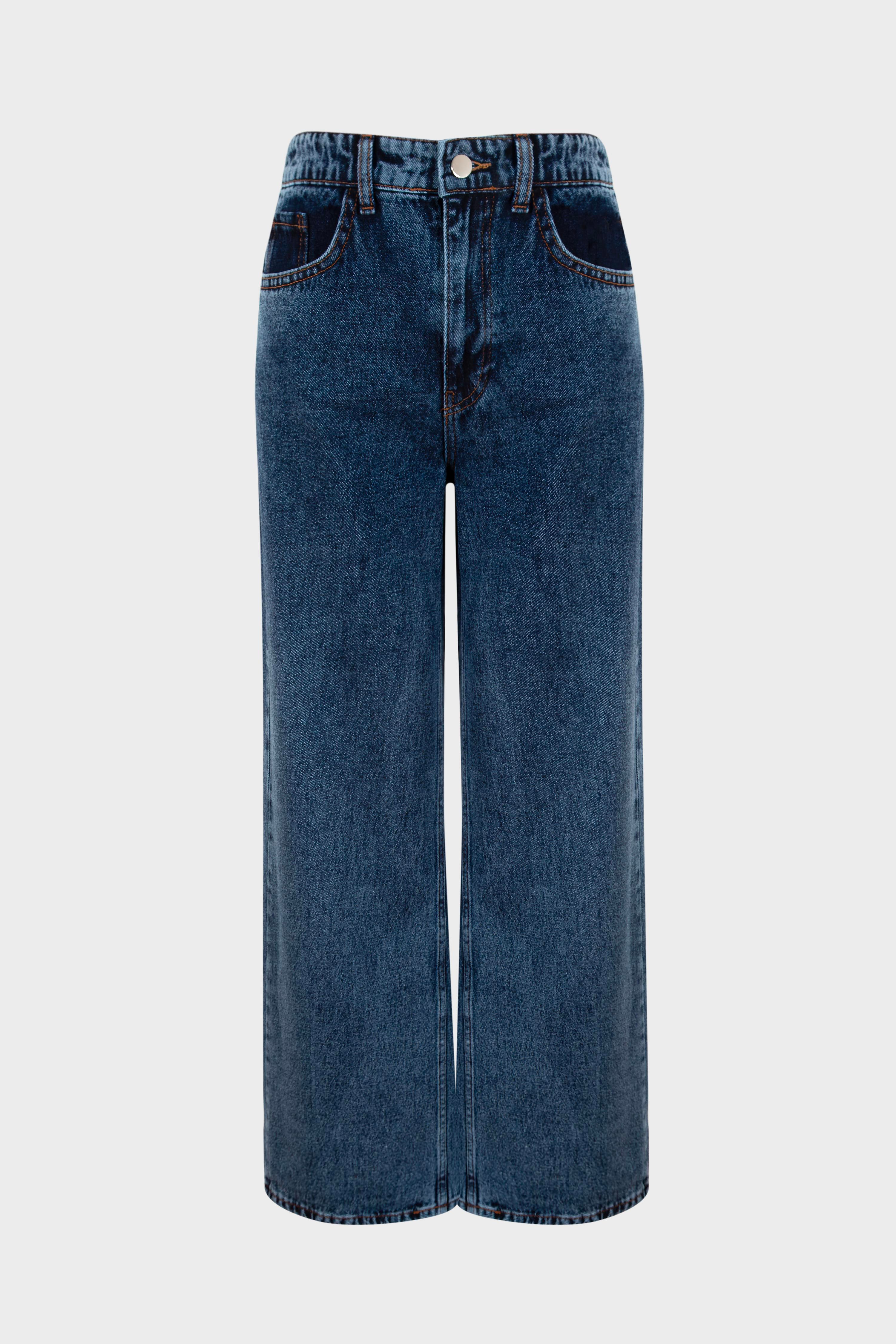 CLARA BOL FORM DENİM PANTOLON LACİVERT