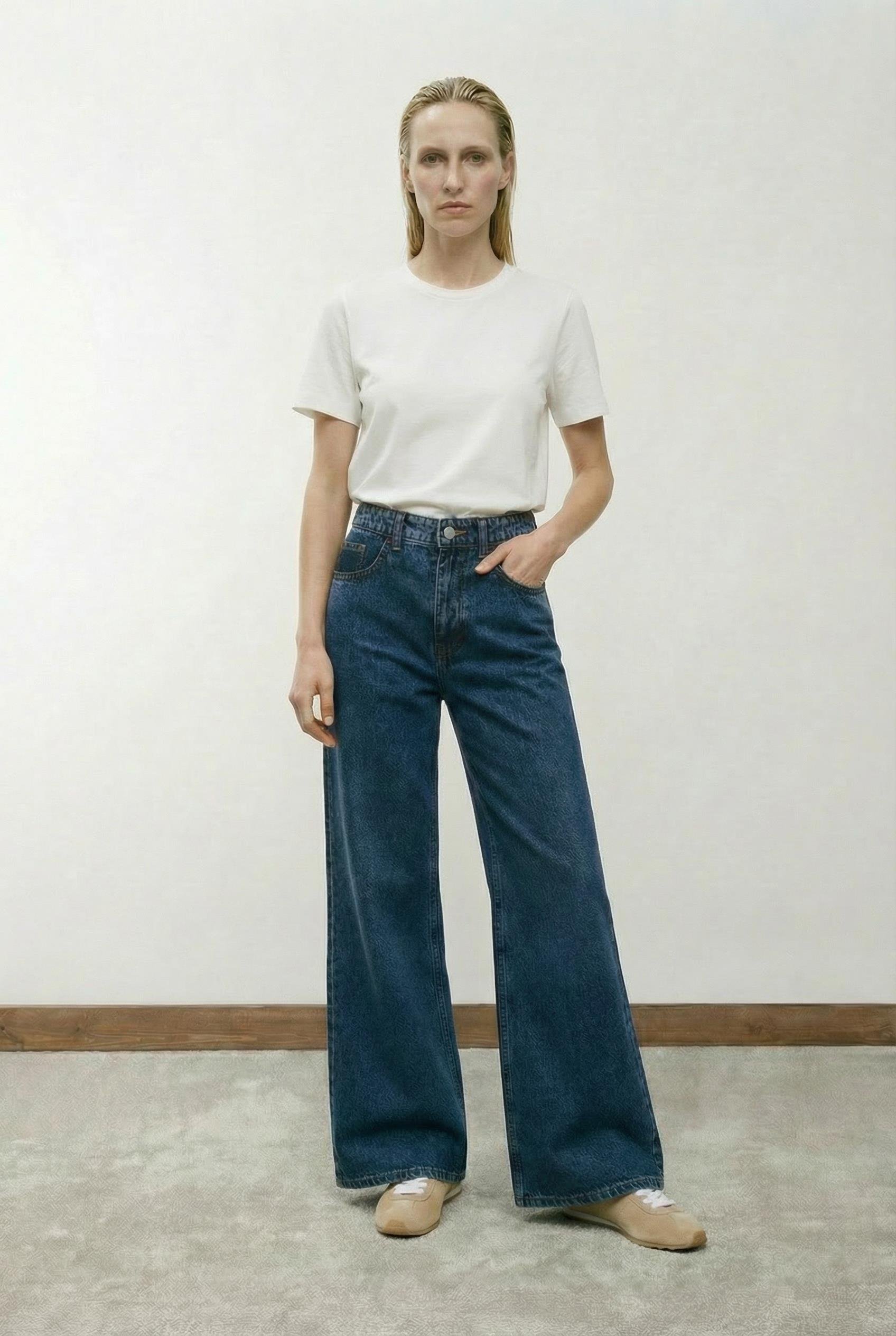 CLARA BOL FORM DENİM PANTOLON LACİVERT