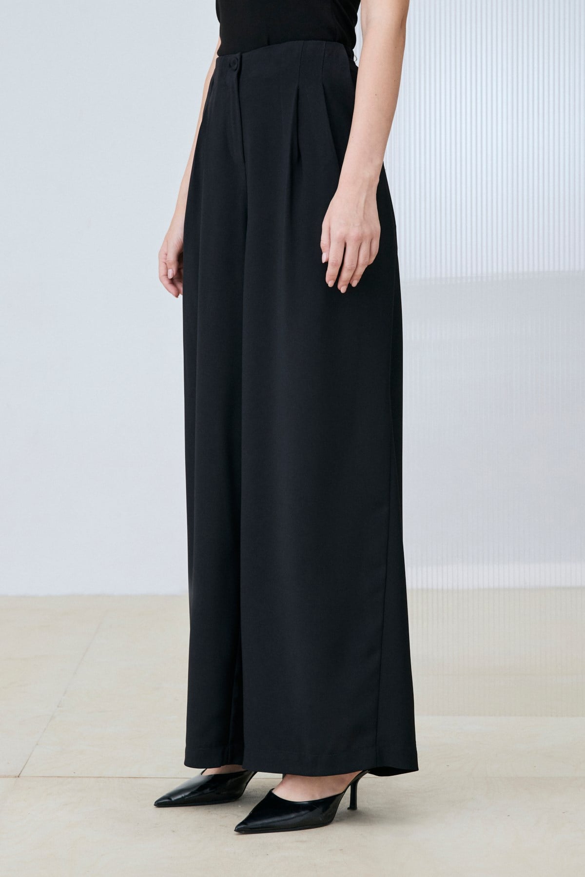CLARA PALAZZO PANTOLON SİYAH