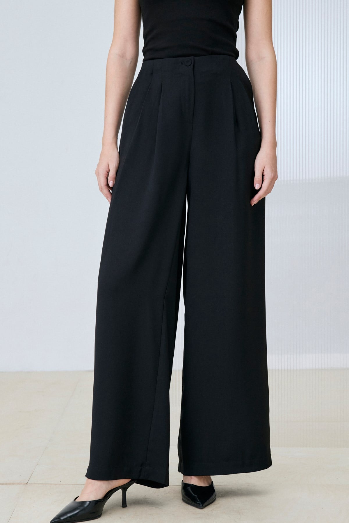 CLARA PALAZZO PANTOLON SİYAH
