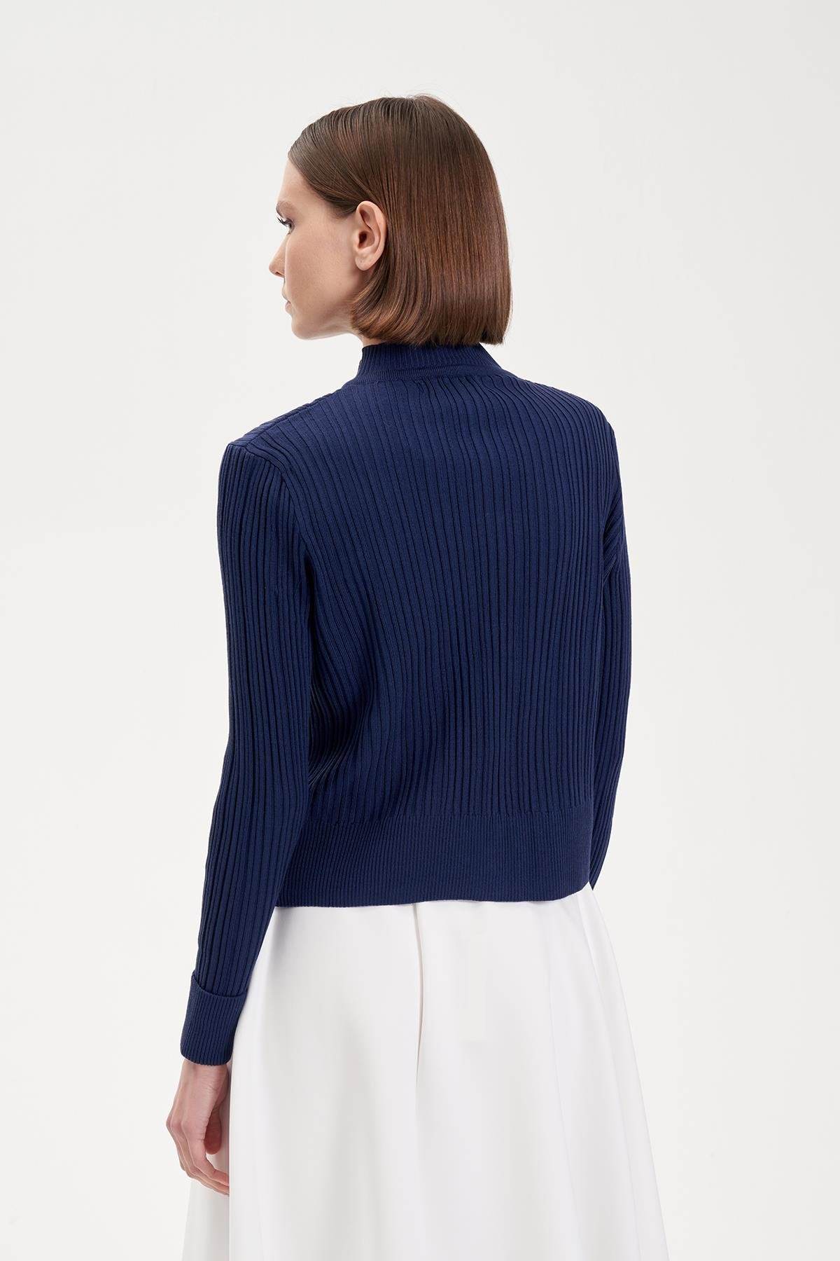 DIVA BUTTONED KNITWEAR CARDIGAN NAVY BLUE