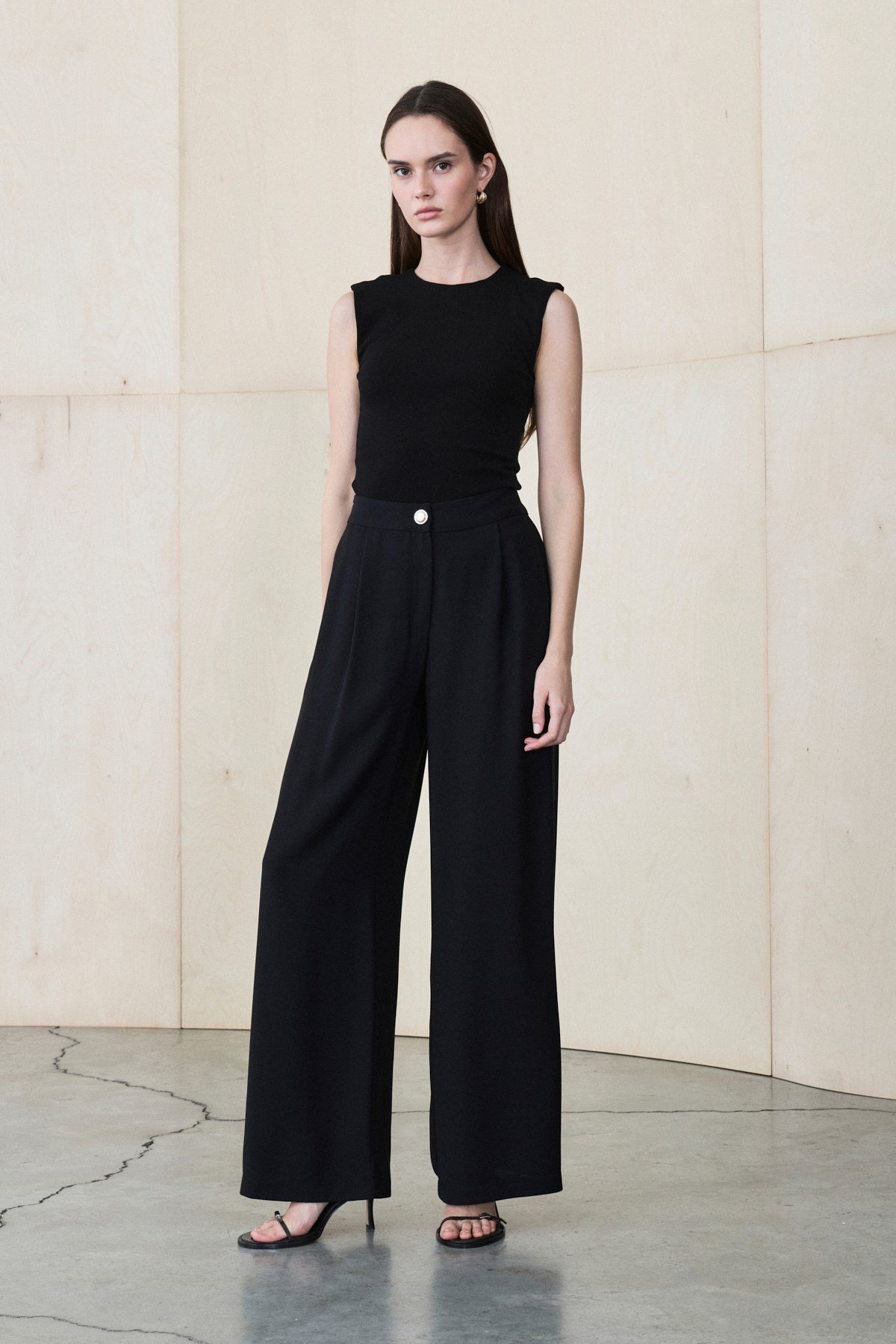 DONNA KREP PALAZZO PANTOLON SİYAH