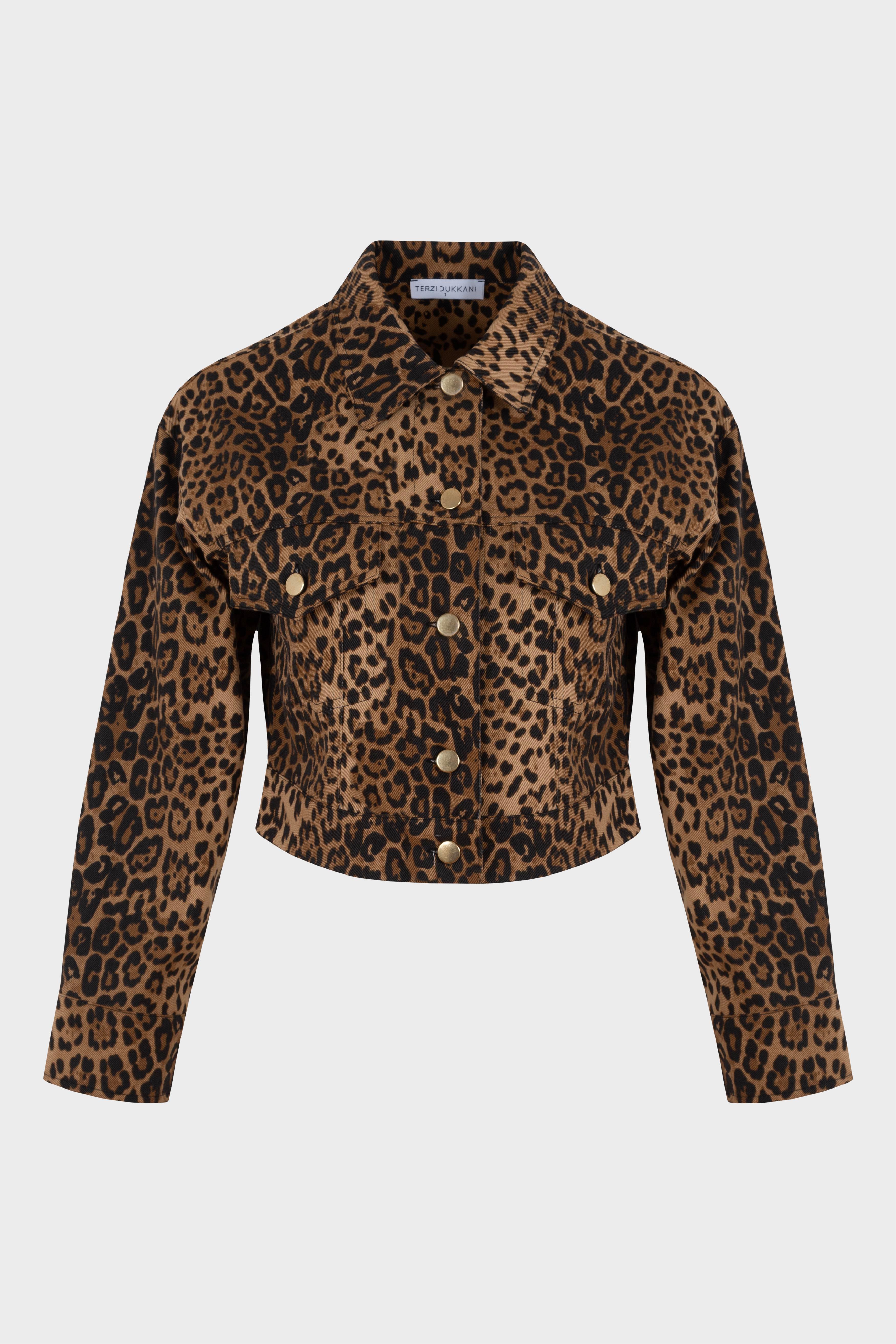 FLAM LEOPAR DESENLİ SPOR CEKET LEOPAR
