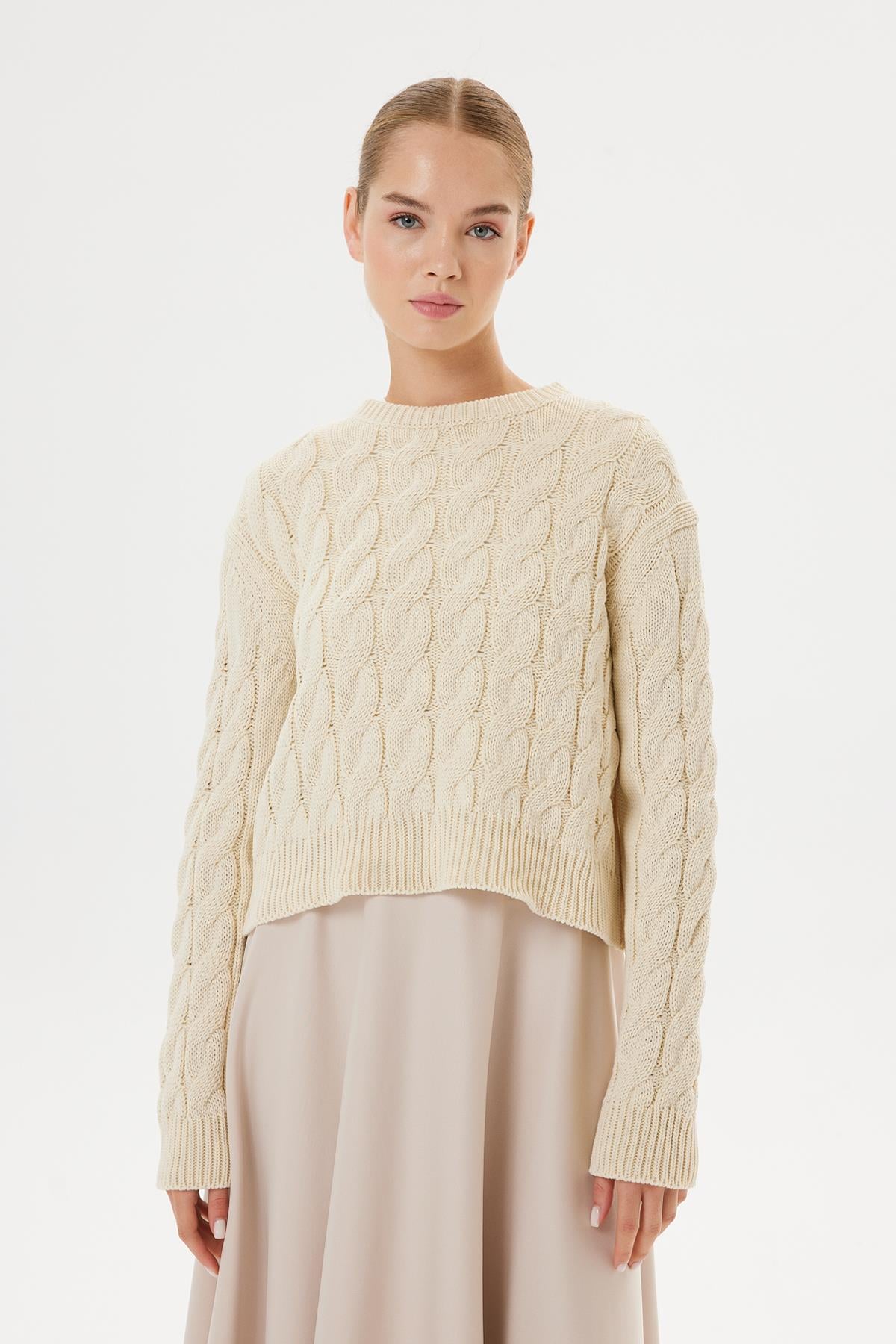 LAURA KNITTED SWEATER STONE