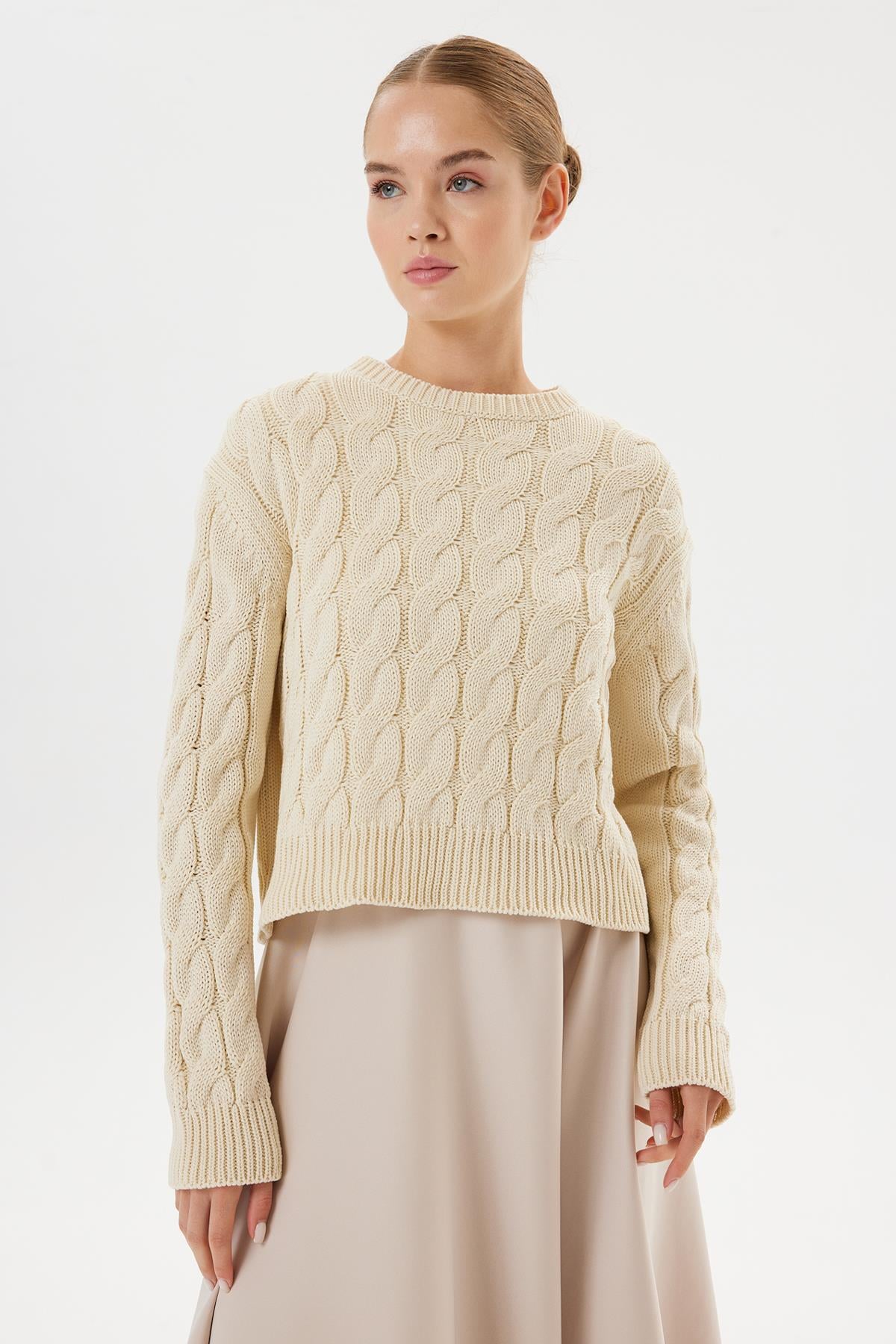 LAURA KNITTED SWEATER STONE