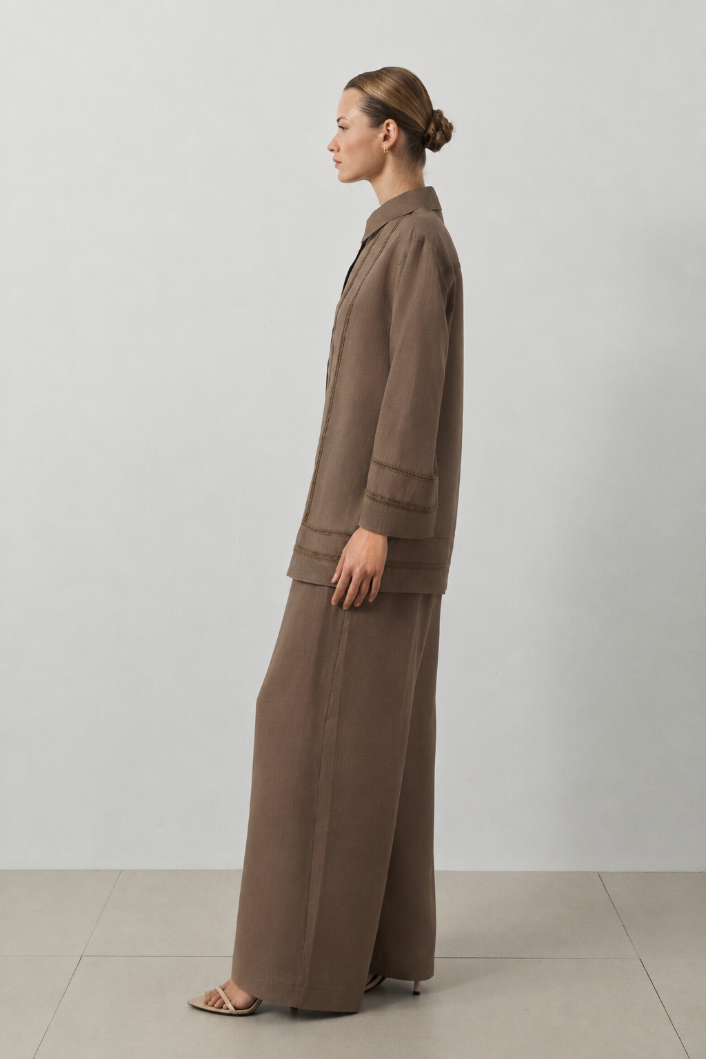 LEVA DANTEL ŞERİT DETAYLI PANTOLONLU TAKIM ETUP